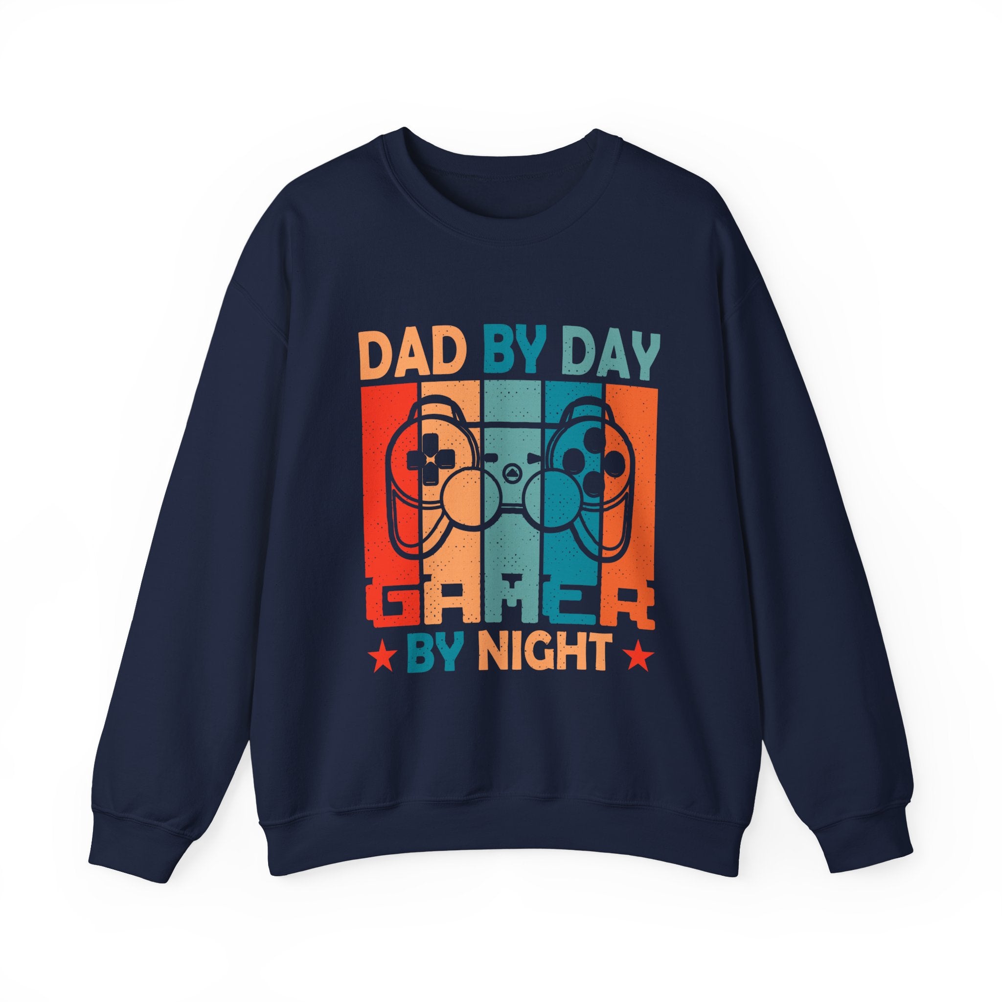 Dad By Day Gamer By Night Unisex Heavy Blend Crewneck Sweatshirt