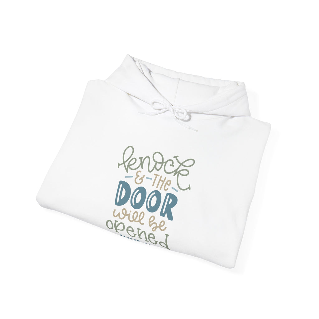 Knock And The Door Will Be Opened Luke 11 19 Unisex Heavy Blend Hooded Sweatshirt