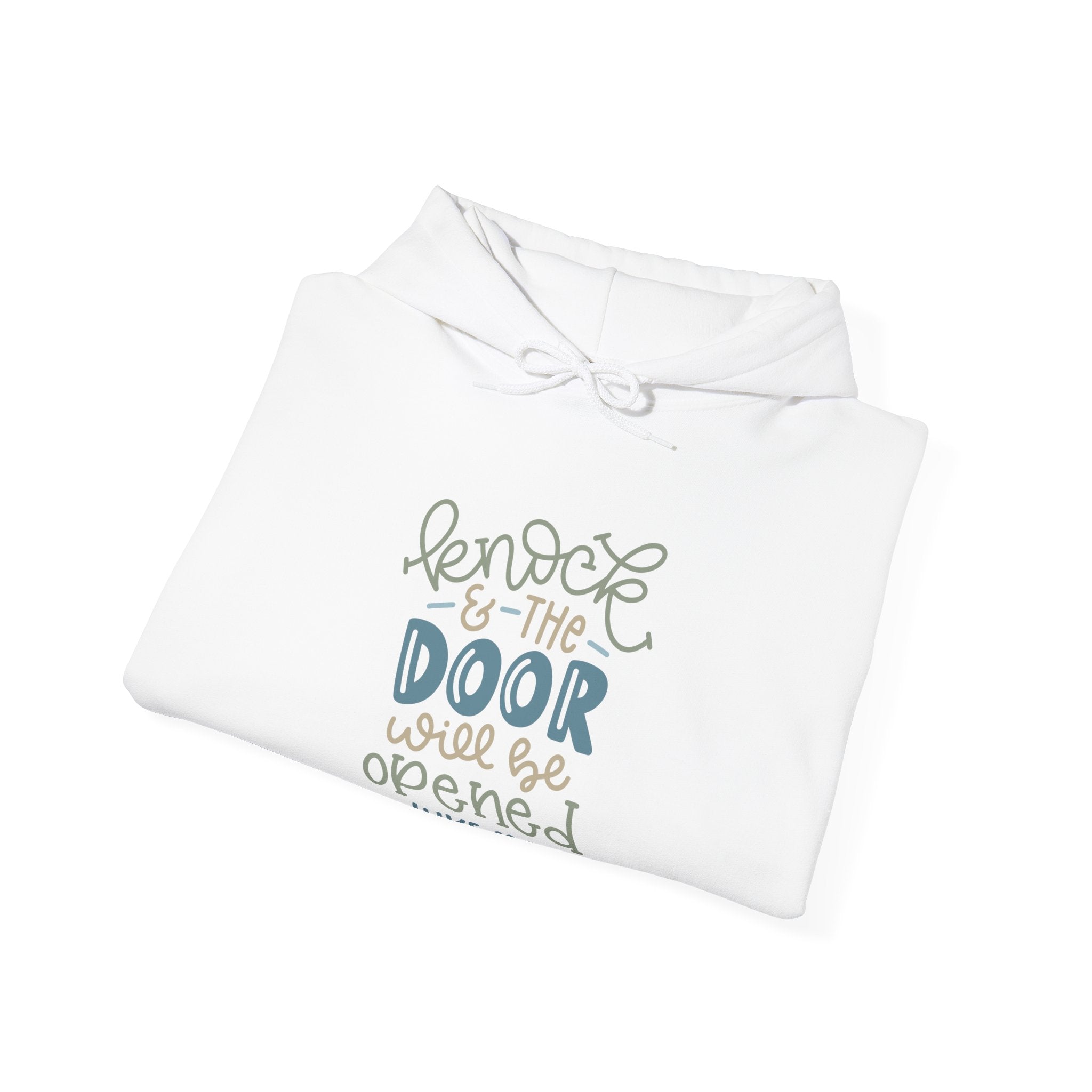 Knock And The Door Will Be Opened Luke 11 19 Unisex Heavy Blend Hooded Sweatshirt