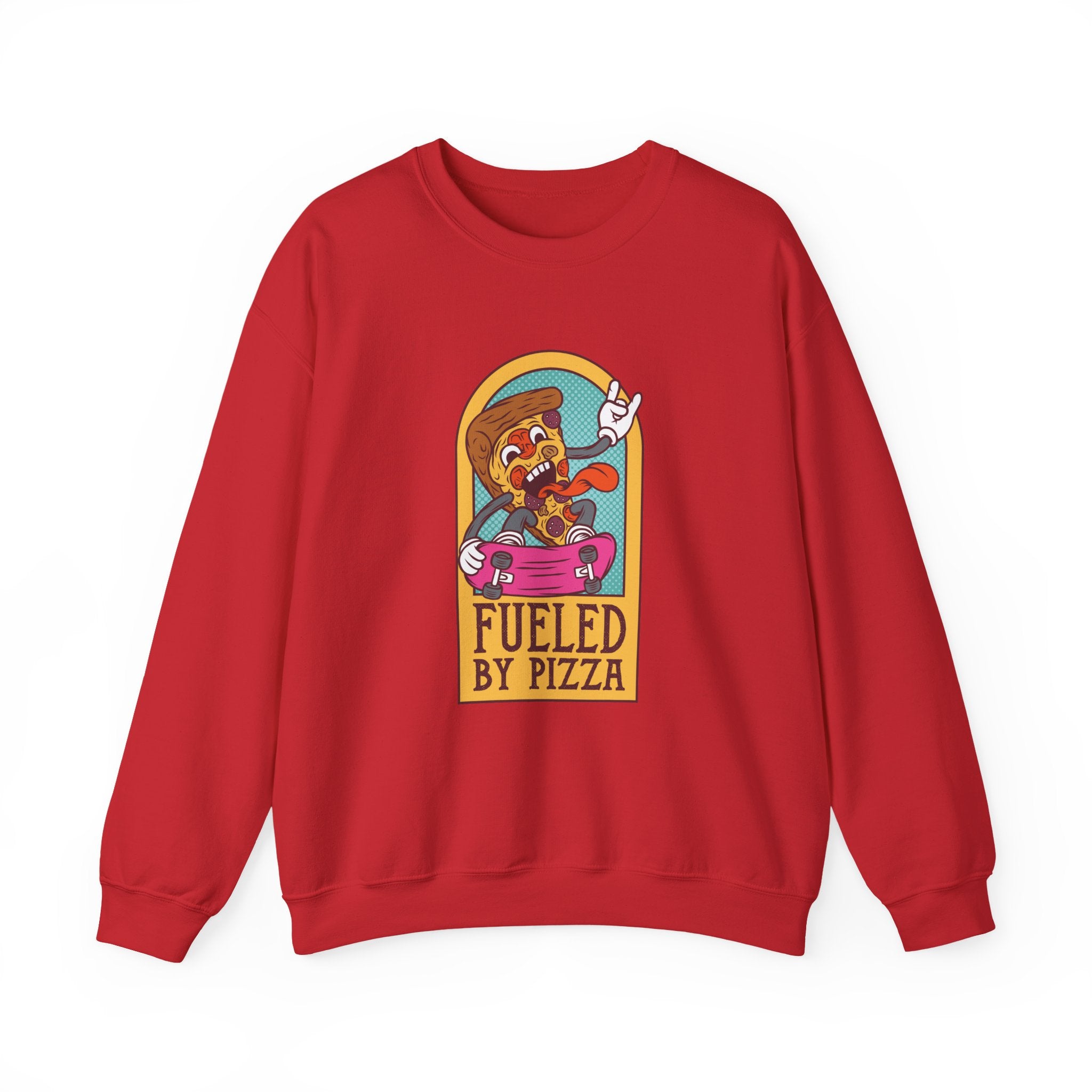Fueled By Pizza Unisex Heavy Blend Crewneck Sweatshirt For Ultimate Comfort