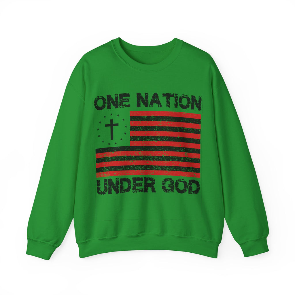 One Nation Under God Unisex Heavy Blend Crewneck Sweatshirt for Ultimate Comfort