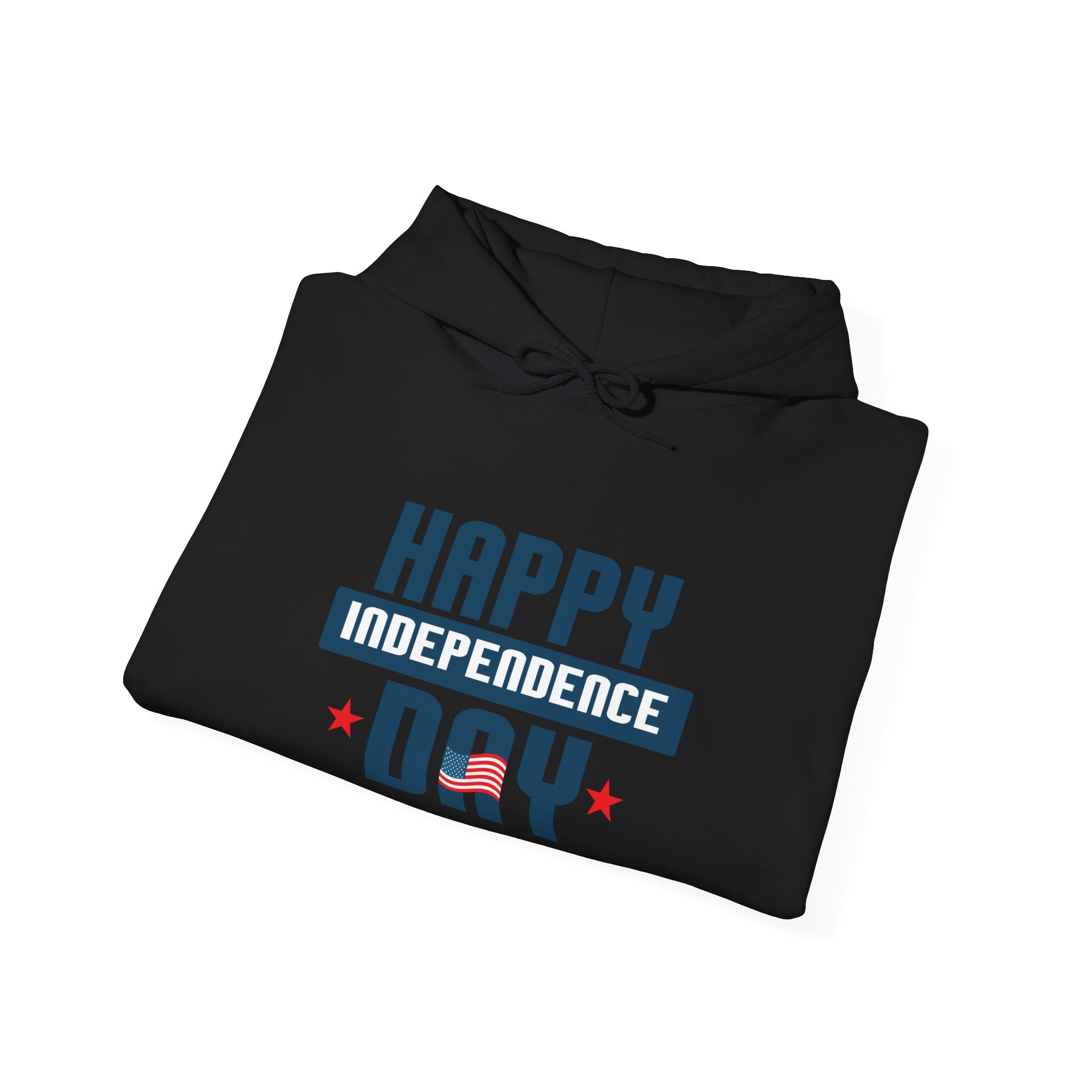 Happy Independence Day Blue Unisex Heavy Blend Hooded Sweatshirt
