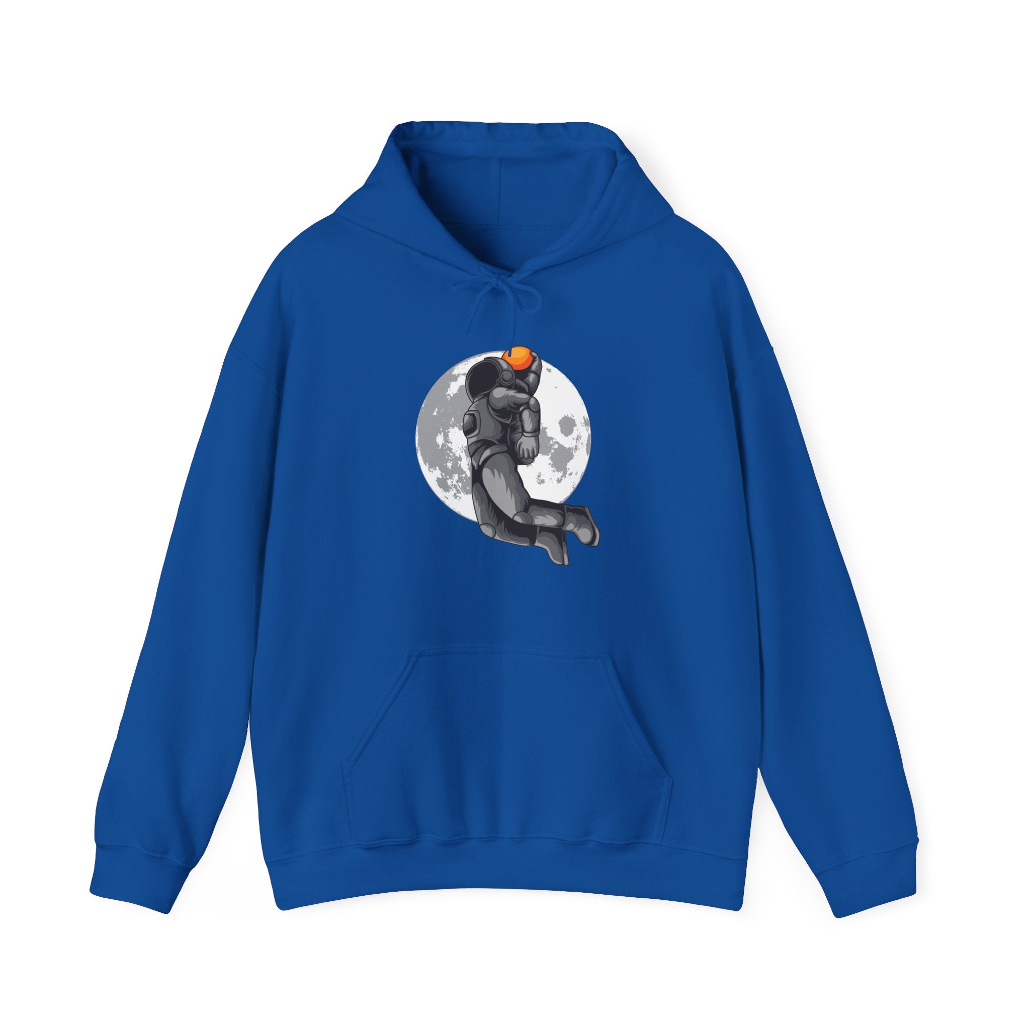 Dunking Basketball Astronaut Unisex Heavy Blend Hooded Sweatshirt