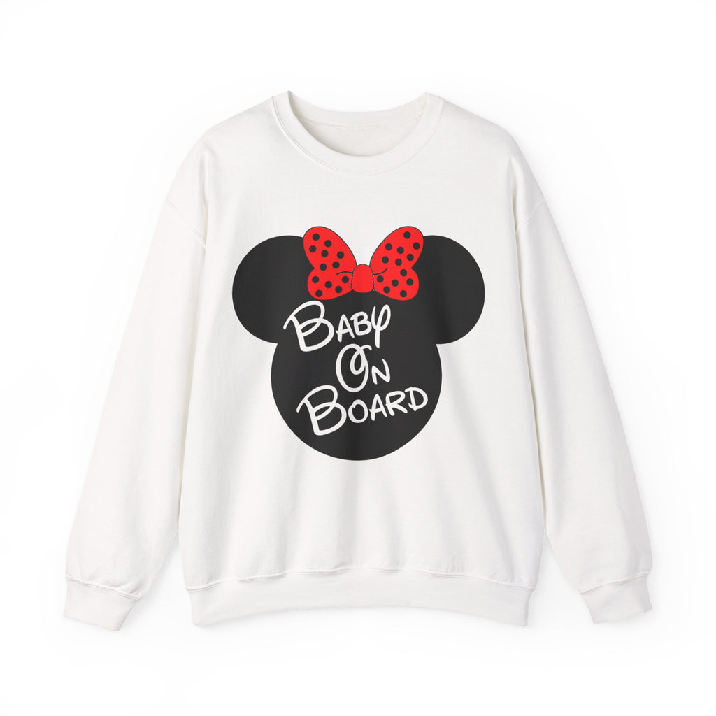 Baby On Board Mouse Ears Unisex Heavy Blend Crewneck Sweatshirt