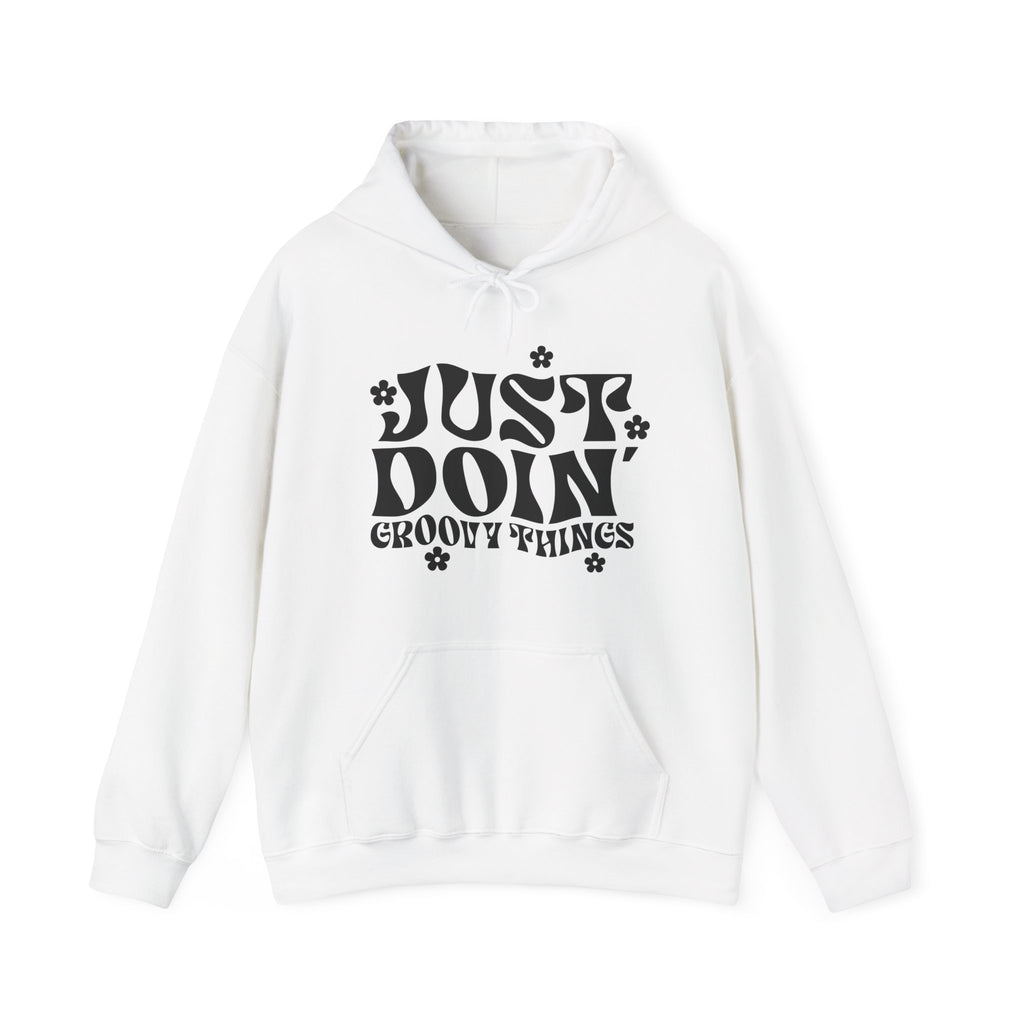 Just Doing Groovy Things Unisex Heavy Blend Hooded Sweatshirt for Ultimate Comfort and Style