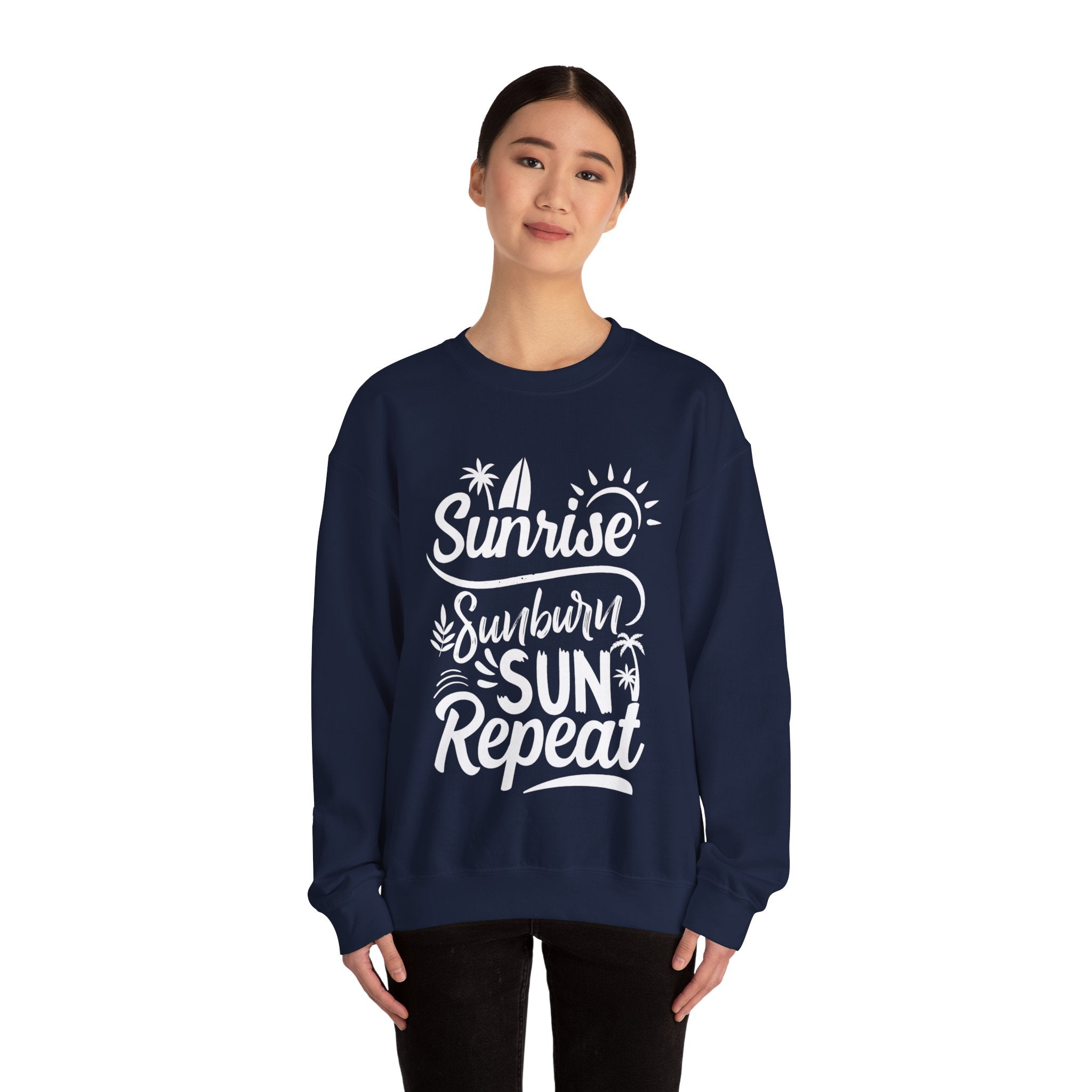Sunrise Sunburn Sun Repeat Unisex Heavy Blend Crewneck Sweatshirt