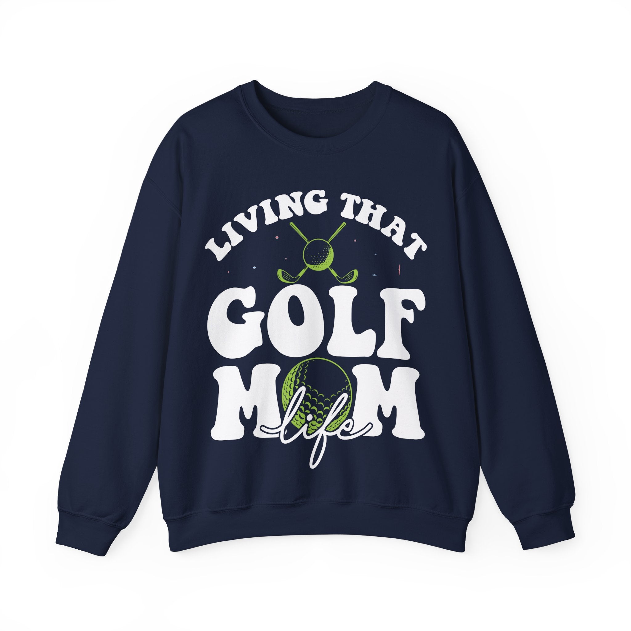 Living That Golf Mom Life Unisex Heavy Blend Crewneck Sweatshirt
