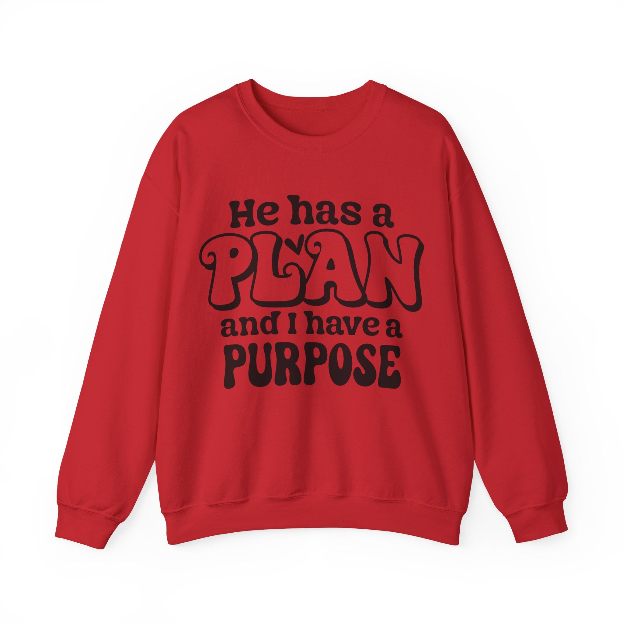 He Has A Plan Unisex Heavy Blend Crewneck Sweatshirt For Ultimate Comfort