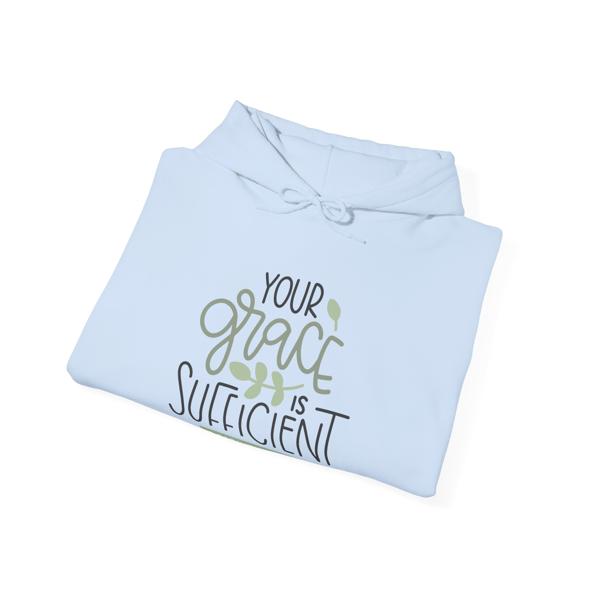 Your Grace Is Sufficient Hooded Sweatshirt 2 Corinthians 12 9 Unisex Heavy Blend Pullover