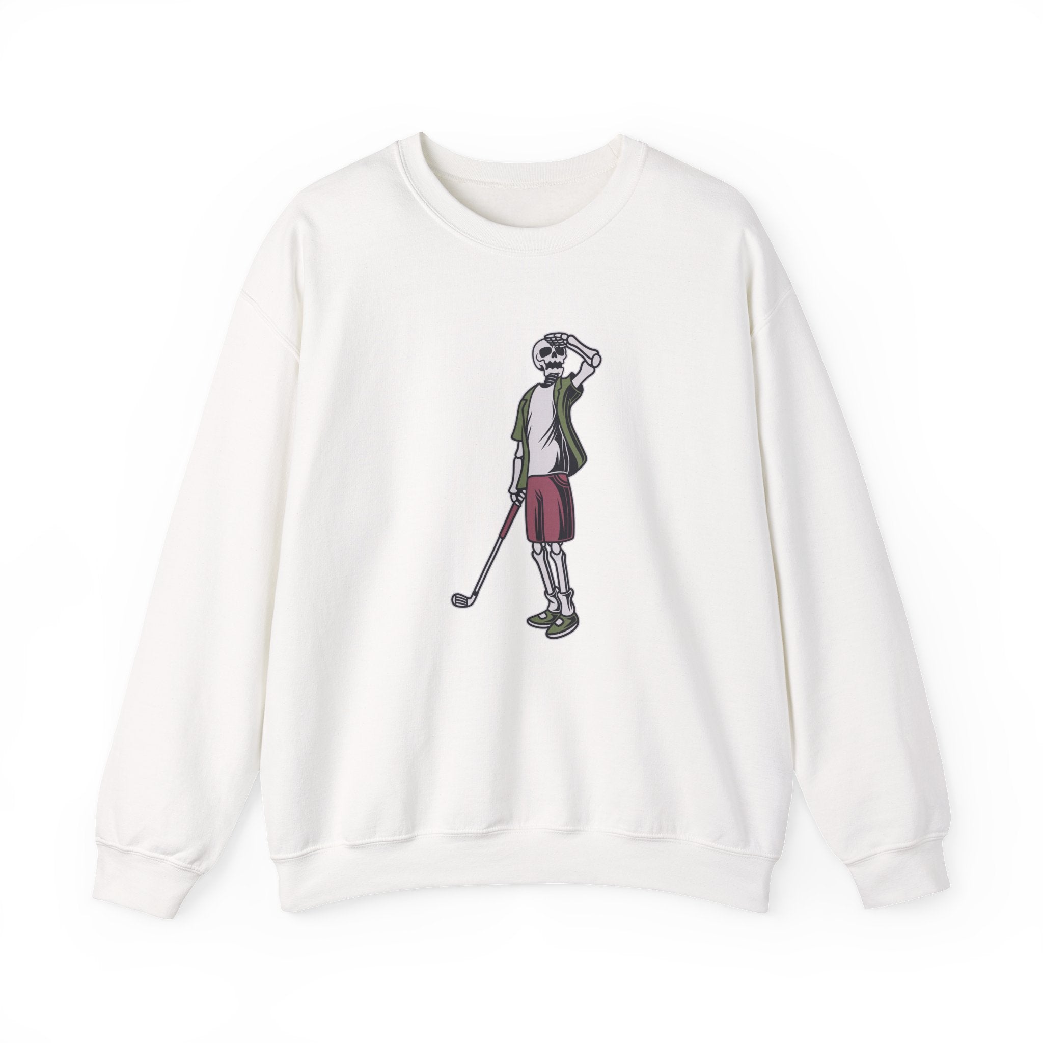 Long Ball Skeleton Golfer Unisex Heavy Blend Crewneck Sweatshirt