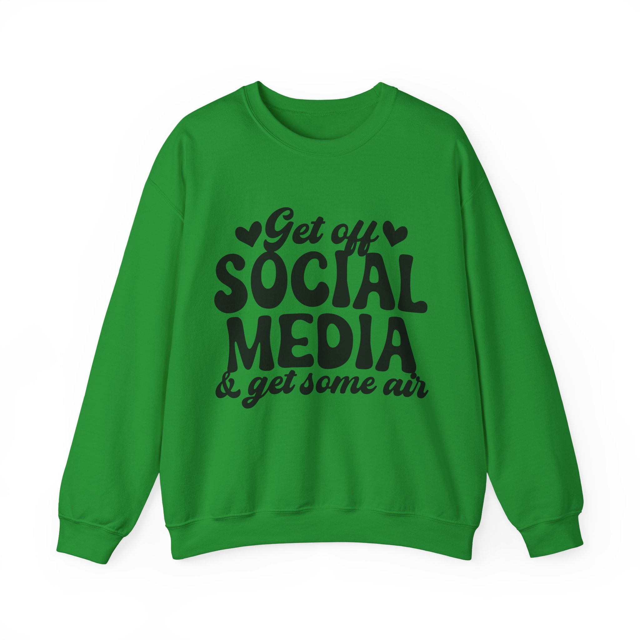 Get Off Social Media And Get Some Air Unisex Heavy Blend Crewneck Sweatshirt