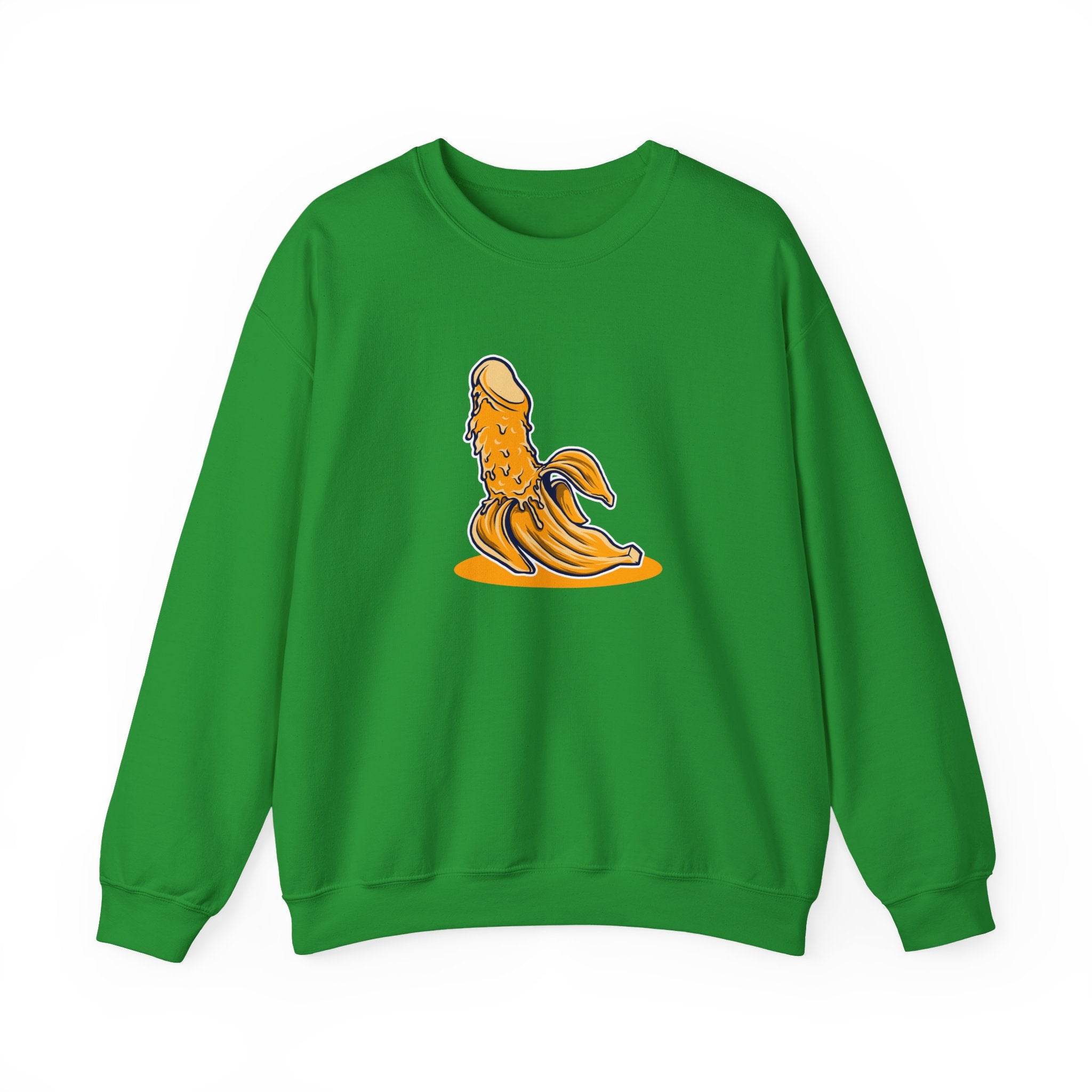 Penis Banana Unisex Heavy Blend Crewneck Sweatshirt for Ultimate Comfort