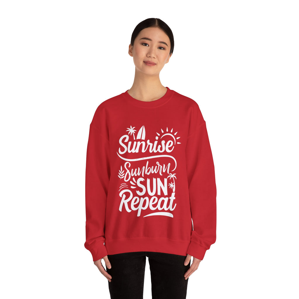 Sunrise Sunburn Sun Repeat Unisex Heavy Blend Crewneck Sweatshirt