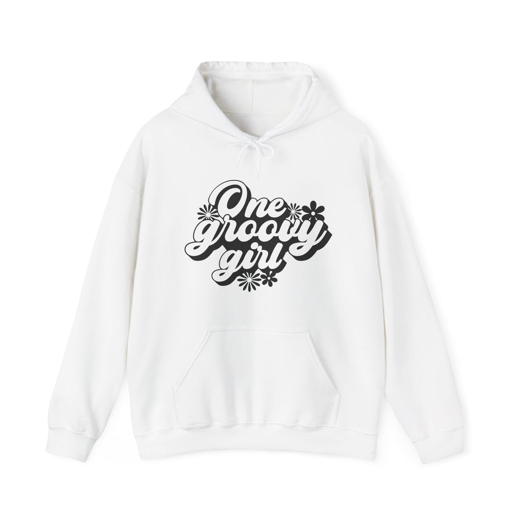 One Groovy Girl Flowers Unisex Heavy Blend Hooded Sweatshirt for Ultimate Comfort