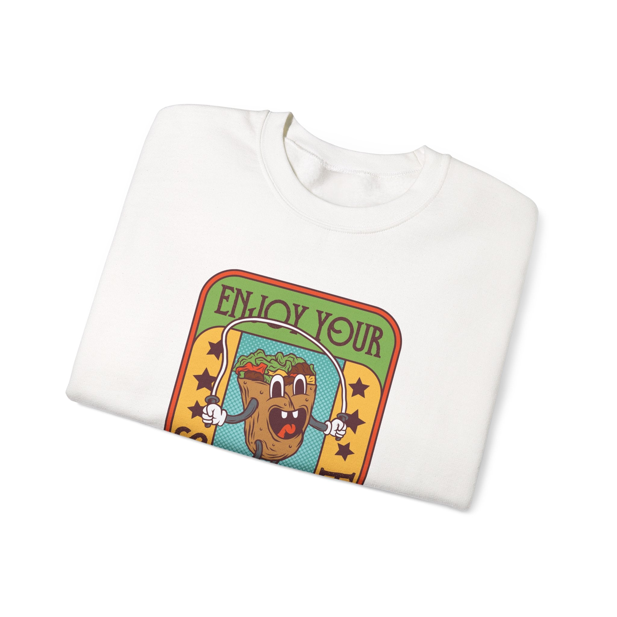 Enjoy Your Tasty Shawarma Unisex Heavy Blend Crewneck Sweatshirt