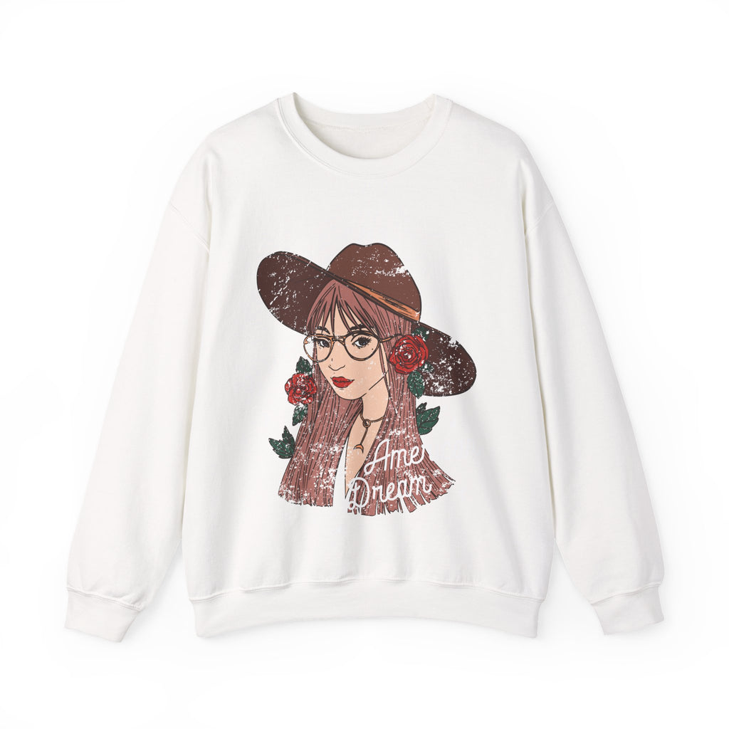 American Dream Girl Unisex Heavy Blend Crewneck Sweatshirt for Ultimate Comfort
