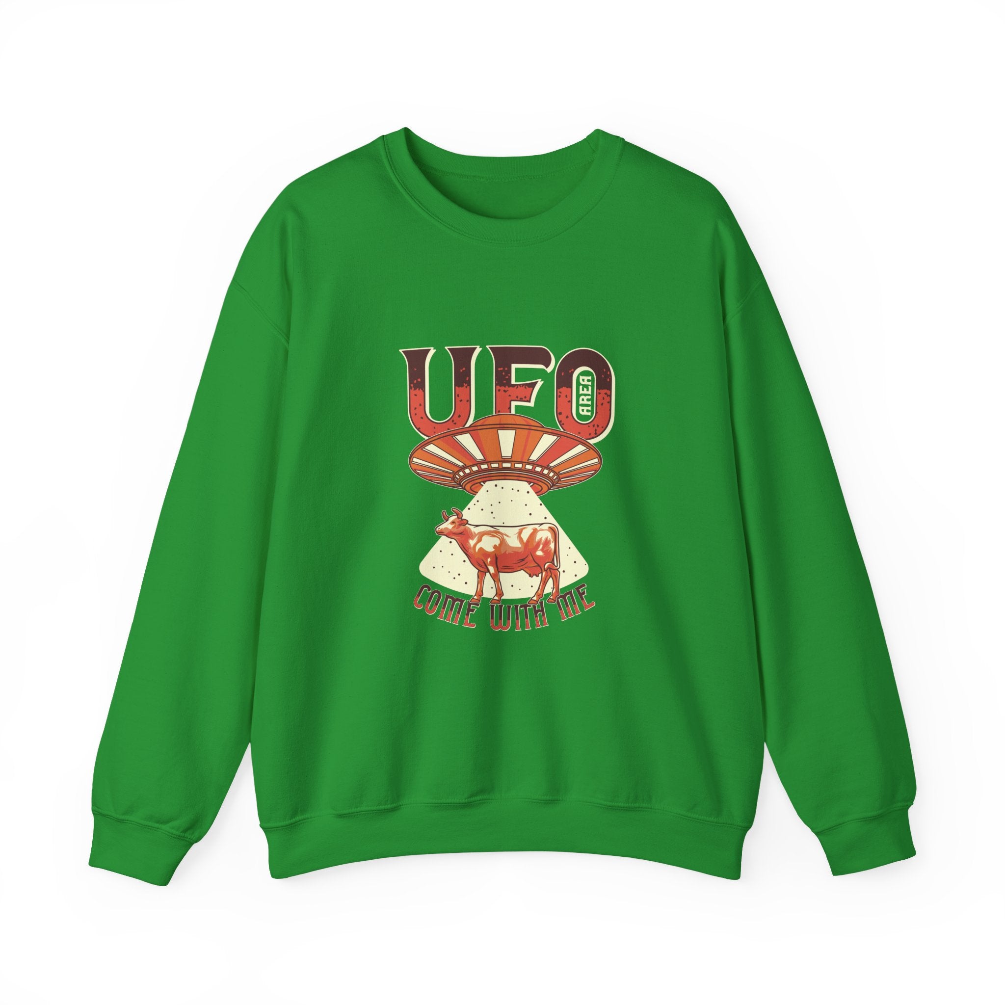 UFO Come With Me Cow Unisex Heavy Blend Crewneck Sweatshirt