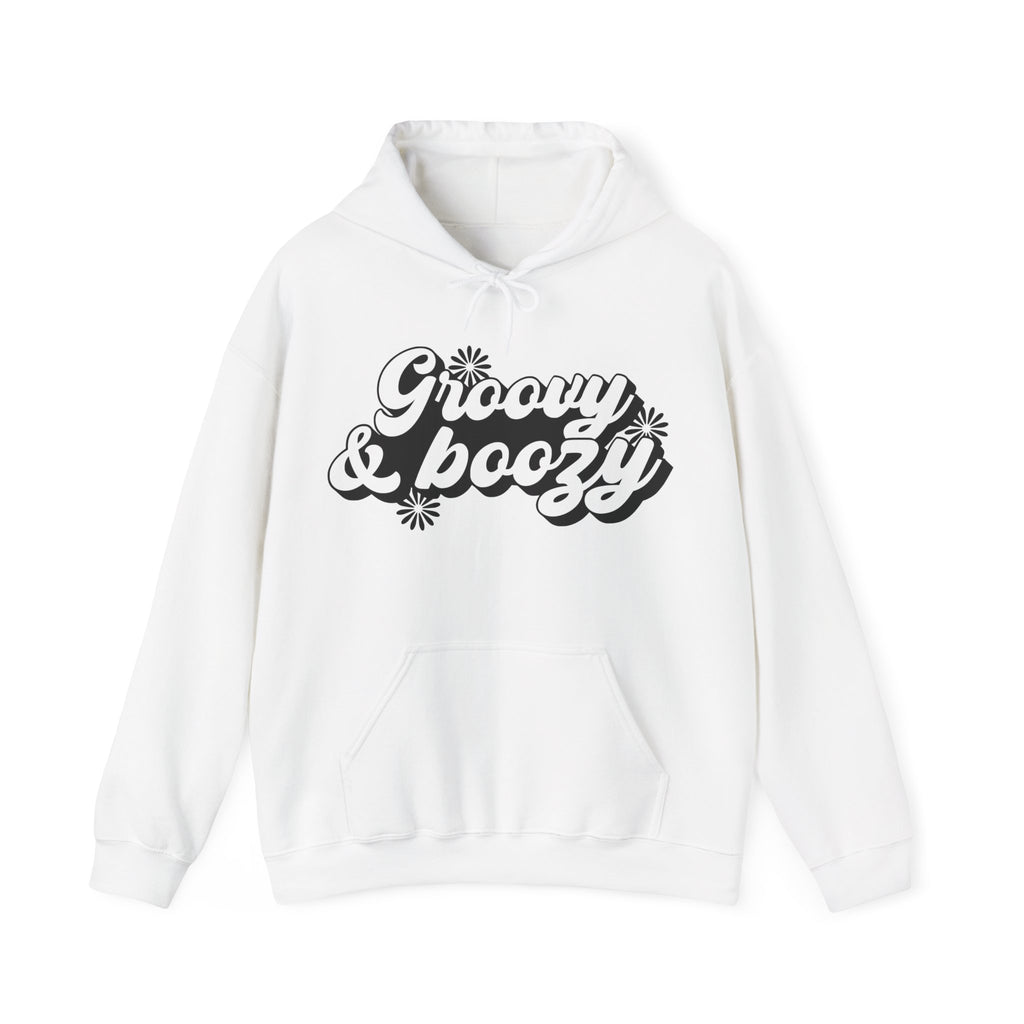 Groovy And Boozy Flowers Unisex Heavy Blend Hooded Sweatshirt