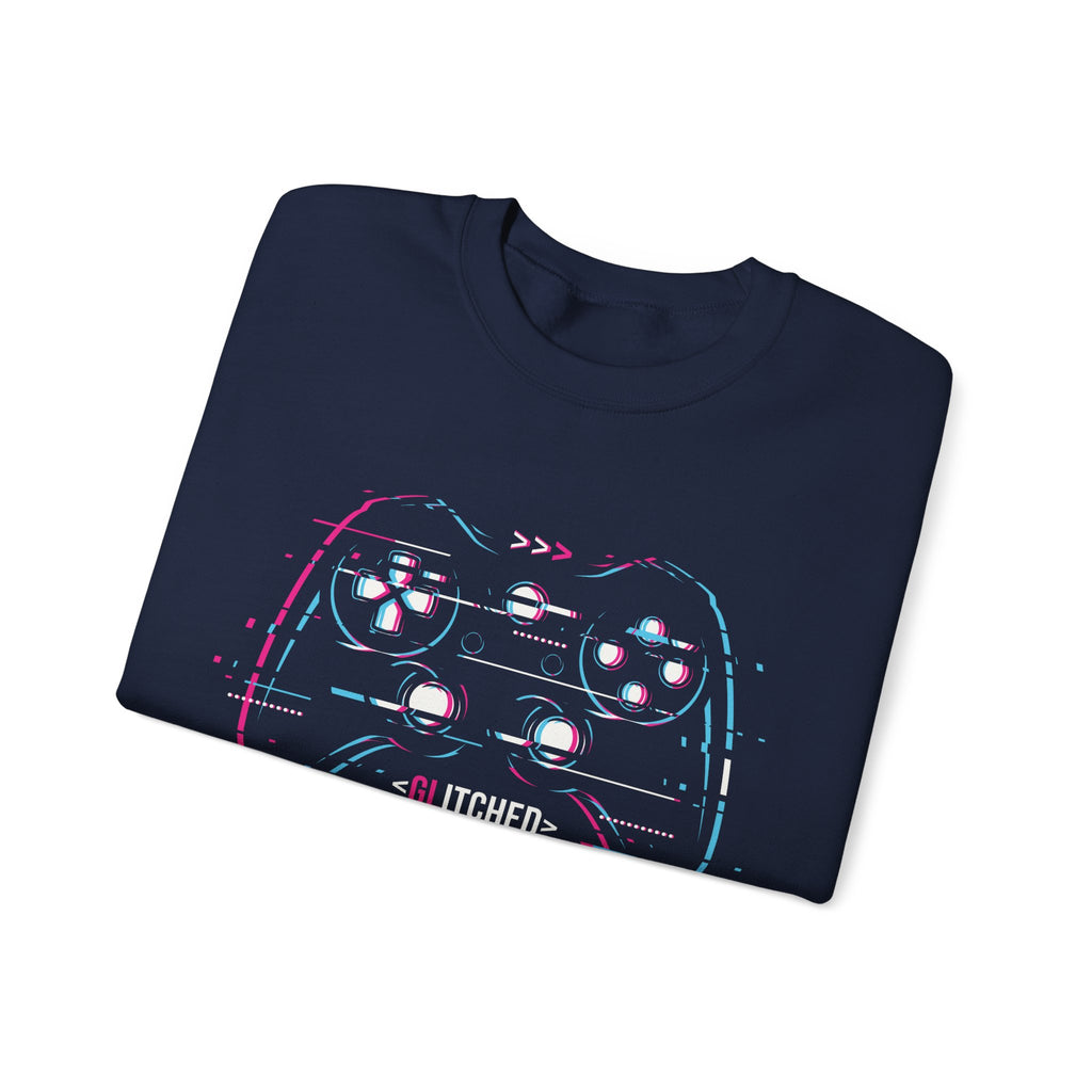 Glitched Gaming Controller Unisex Heavy Blend Crewneck Sweatshirt
