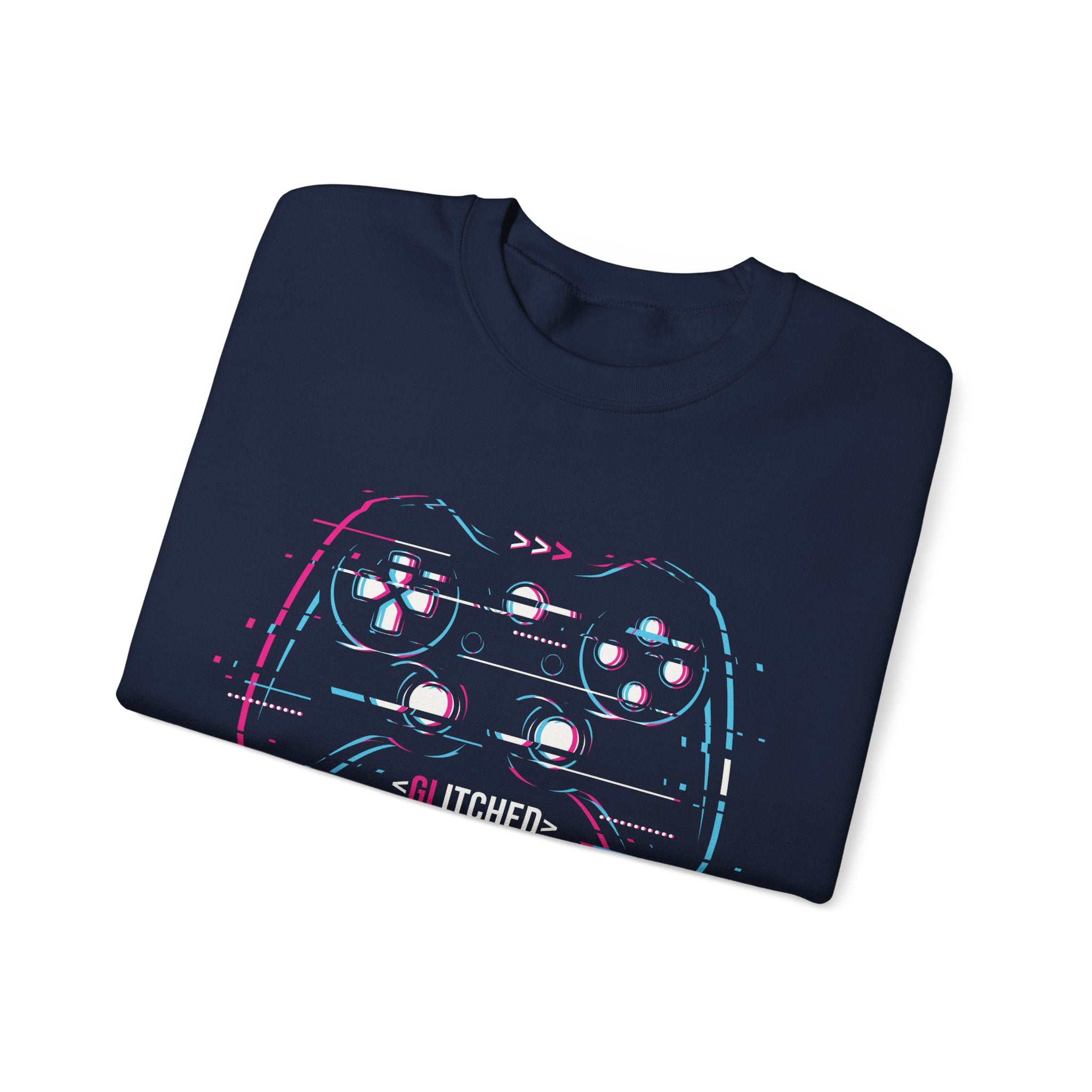 Glitched Gaming Controller Unisex Heavy Blend Crewneck Sweatshirt