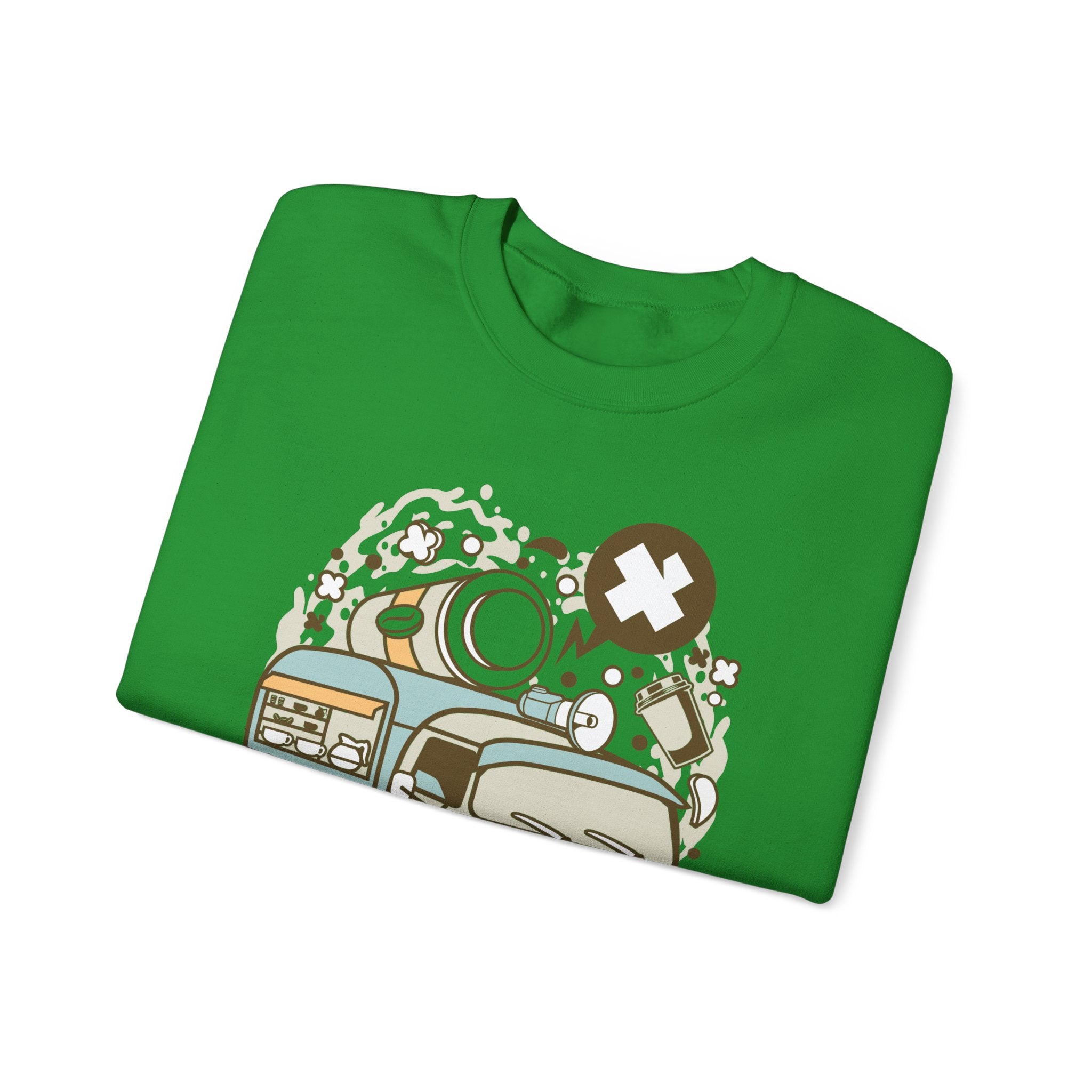 Coffee Van Unisex Heavy Blend Crewneck Sweatshirt for Ultimate Comfort