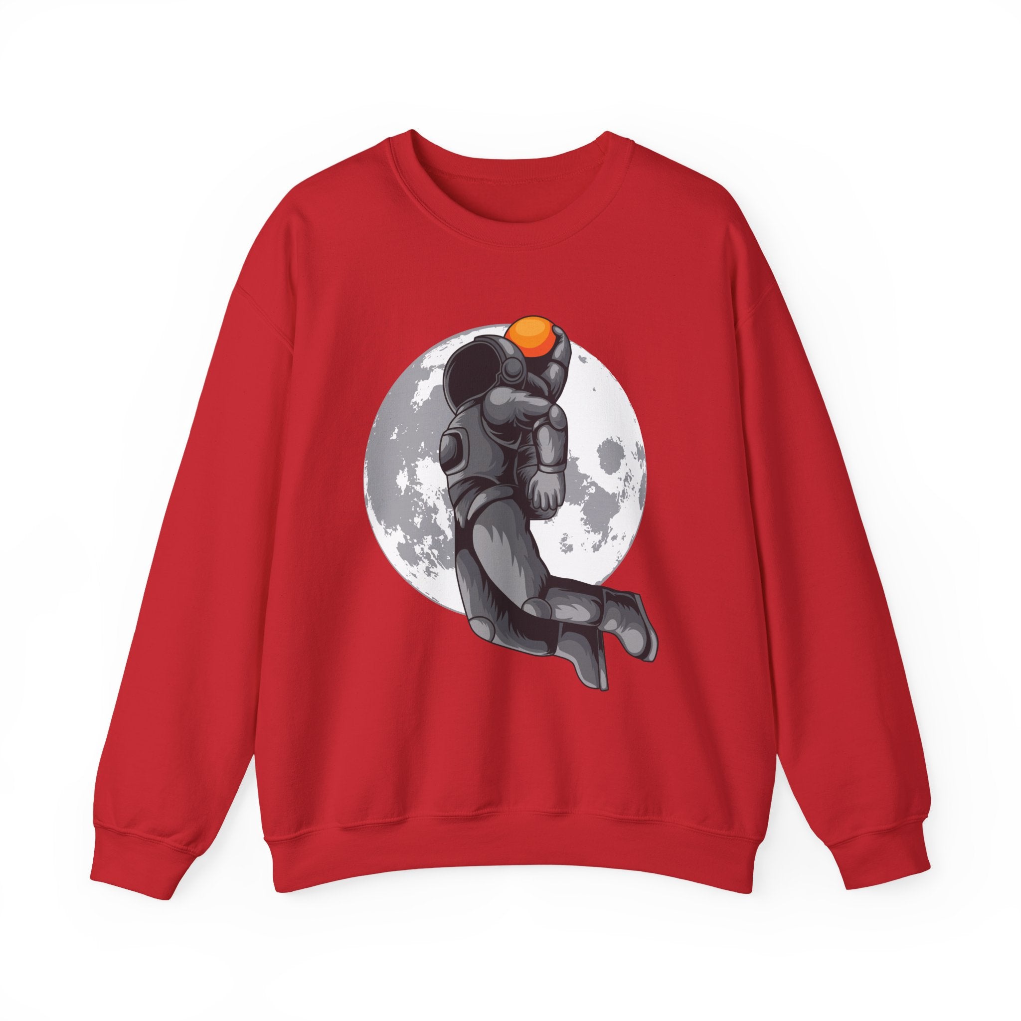 Dunking Basketball Astronaut Unisex Heavy Blend Crewneck Sweatshirt