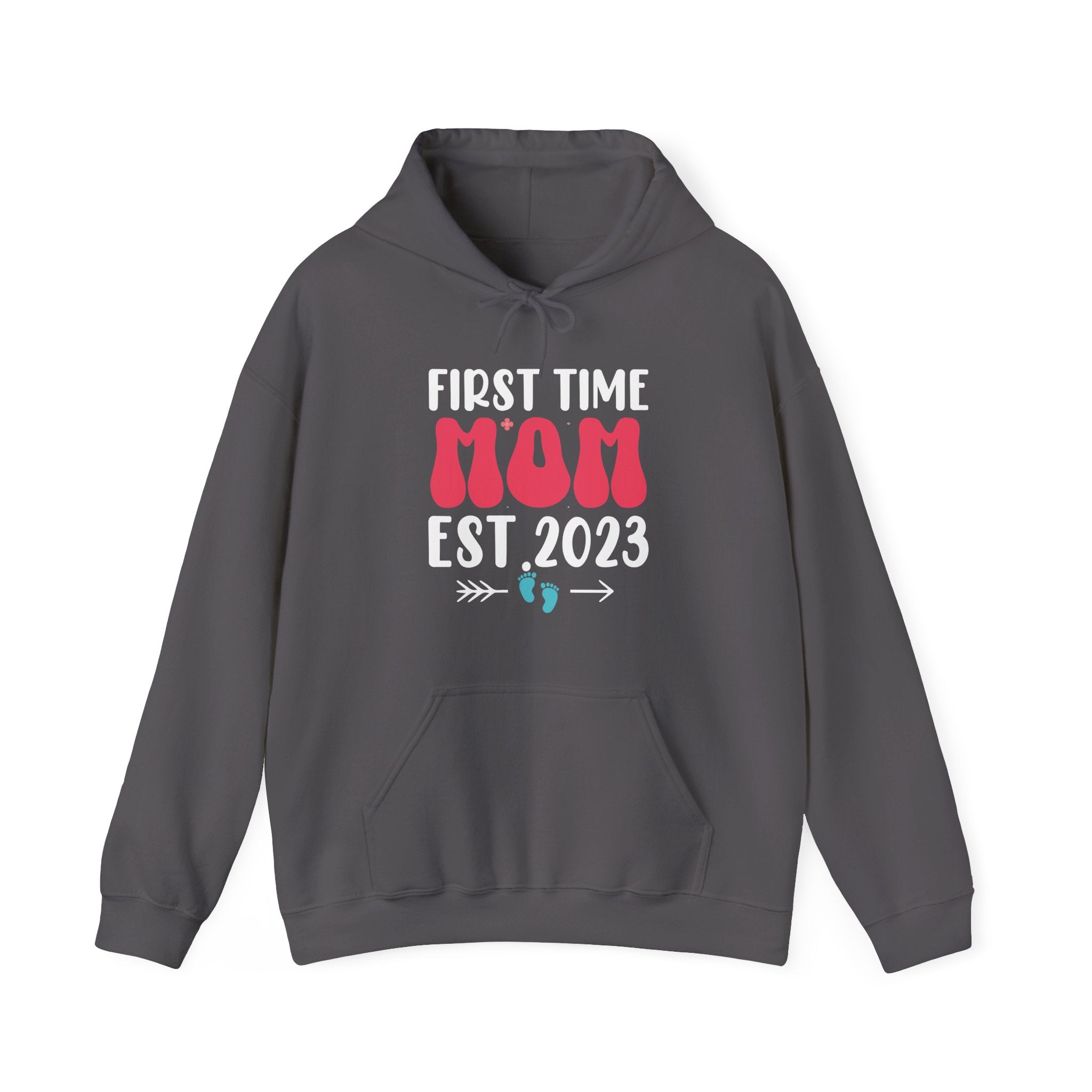 First Time Mom Established 2023 Unisex Heavy Blend Hooded Sweatshirt
