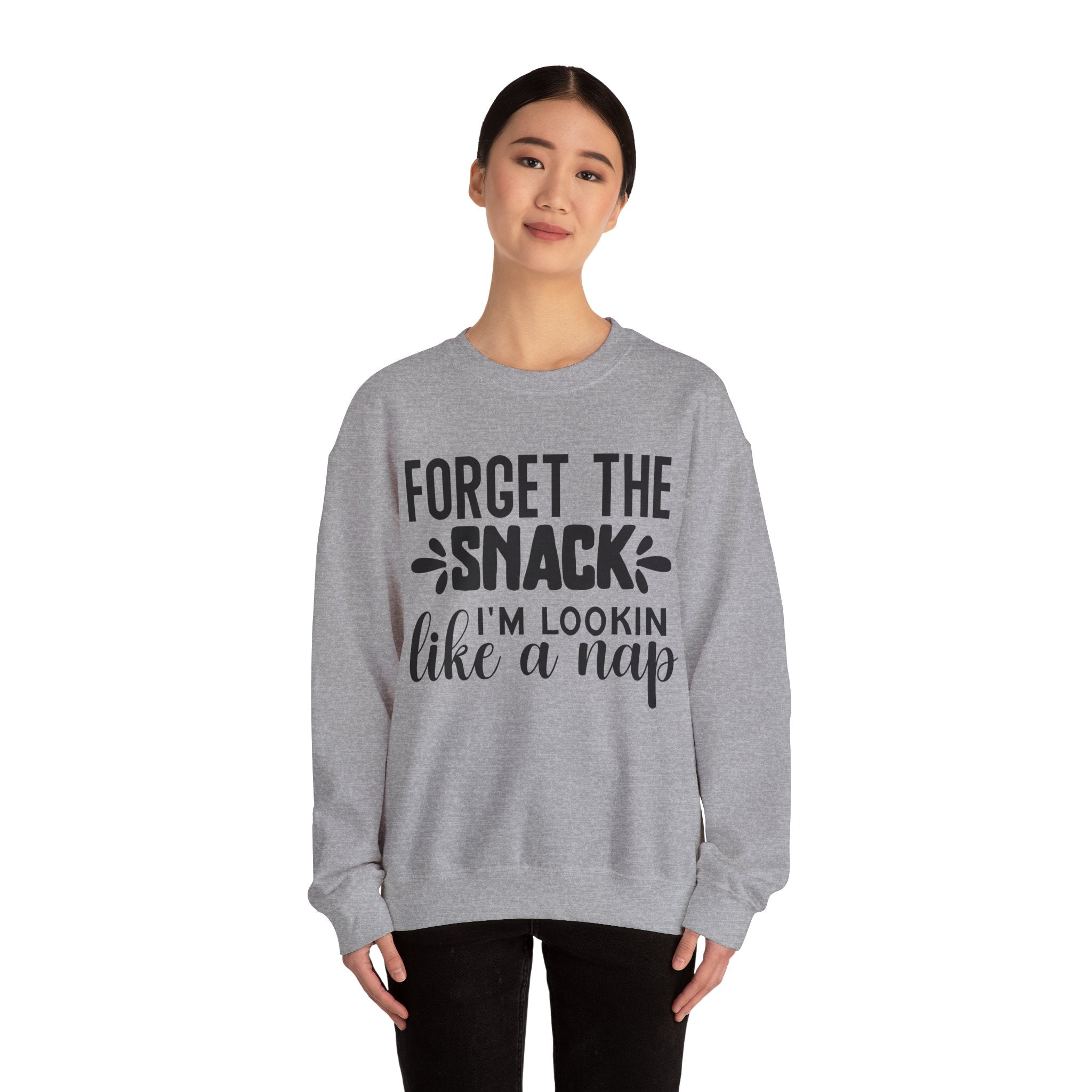 Forget The Snack I Am Looking Like A Nap Unisex Heavy Blend Crewneck Sweatshirt