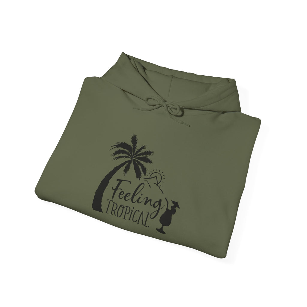 Feeling Tropical Unisex Heavy Blend Hooded Sweatshirt for Cozy Comfort