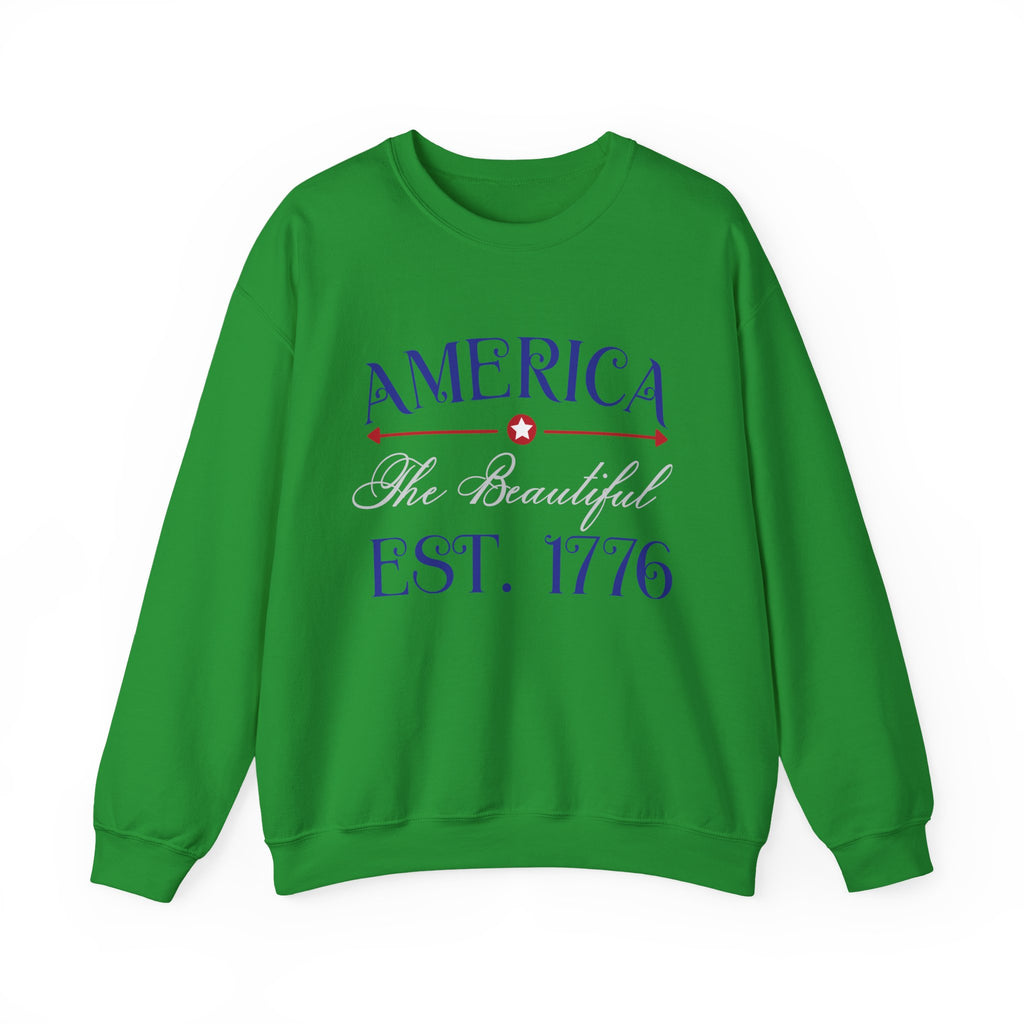 America The Beautiful Established 1776 Unisex Heavy Blend Crewneck Sweatshirt