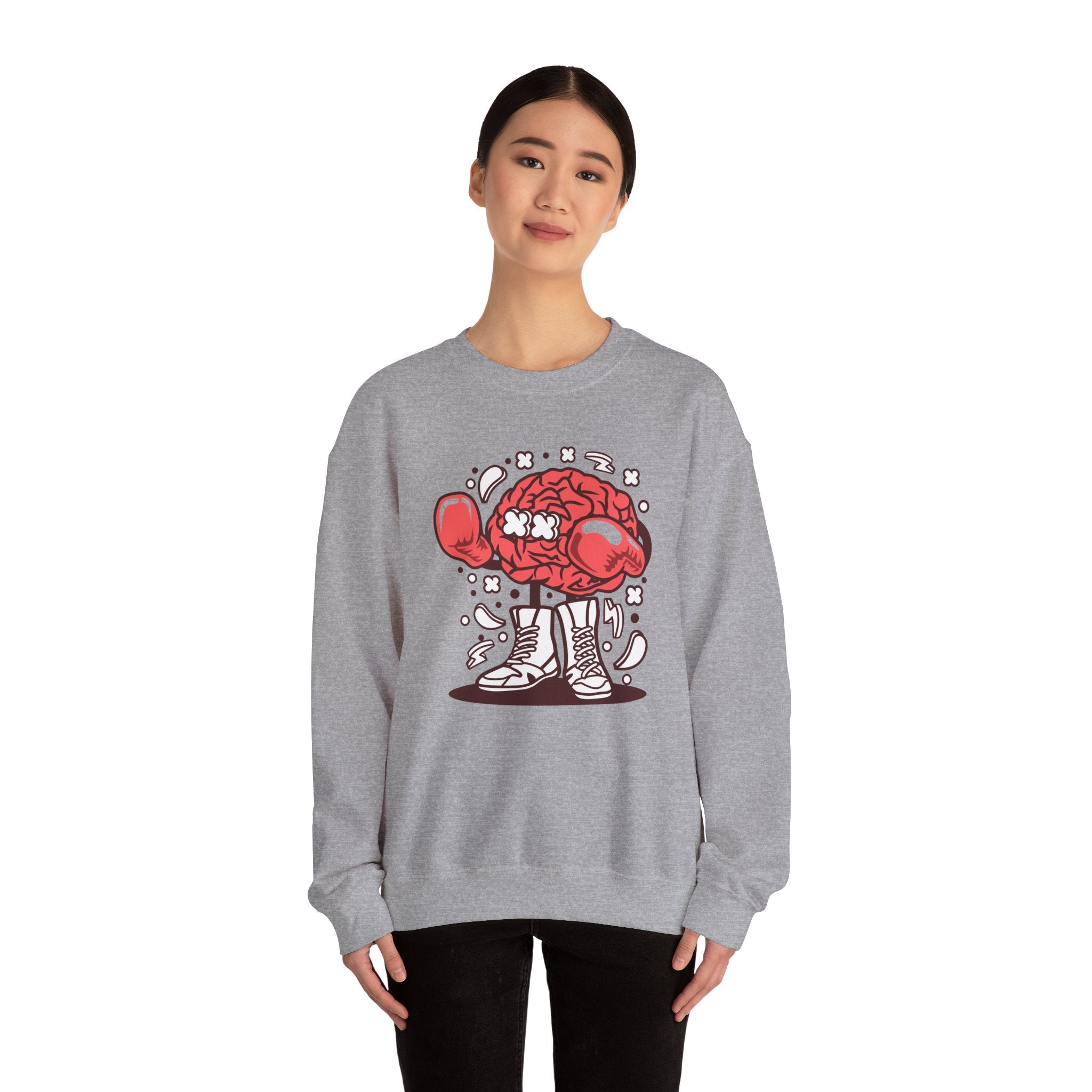 Brain Boxer Unisex Heavy Blend Crewneck Sweatshirt for Ultimate Comfort and Style