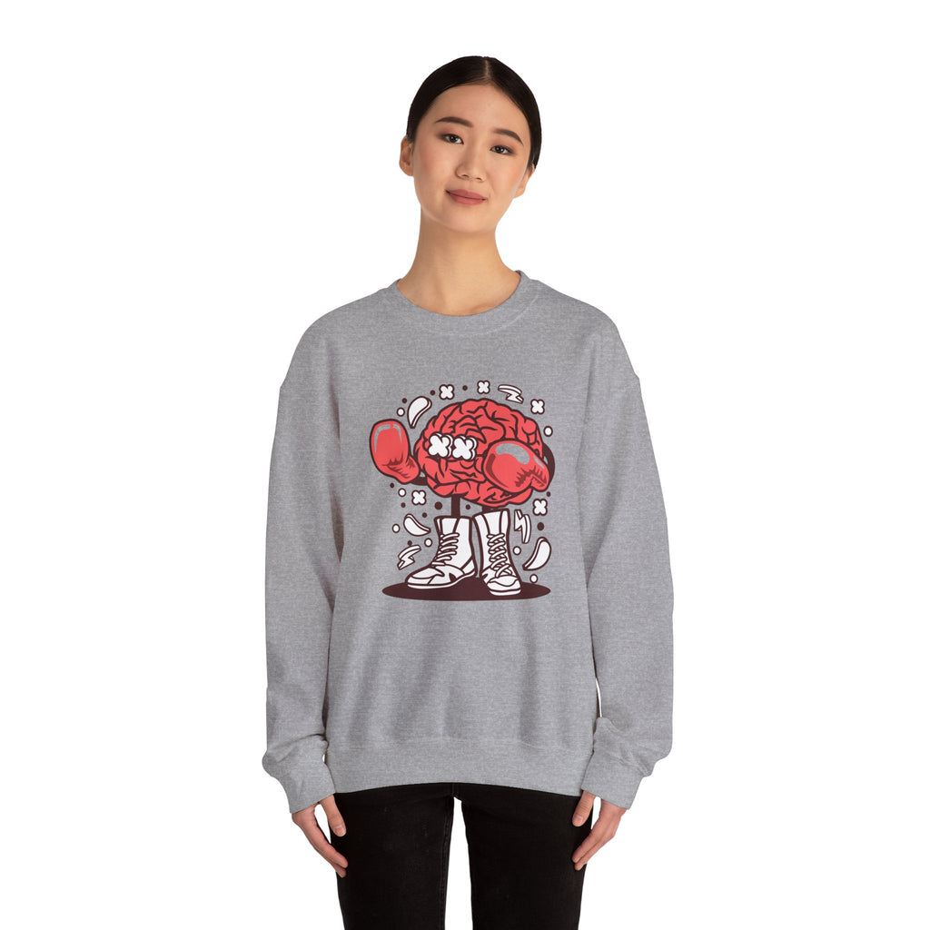 Brain Boxer Unisex Heavy Blend Crewneck Sweatshirt for Ultimate Comfort