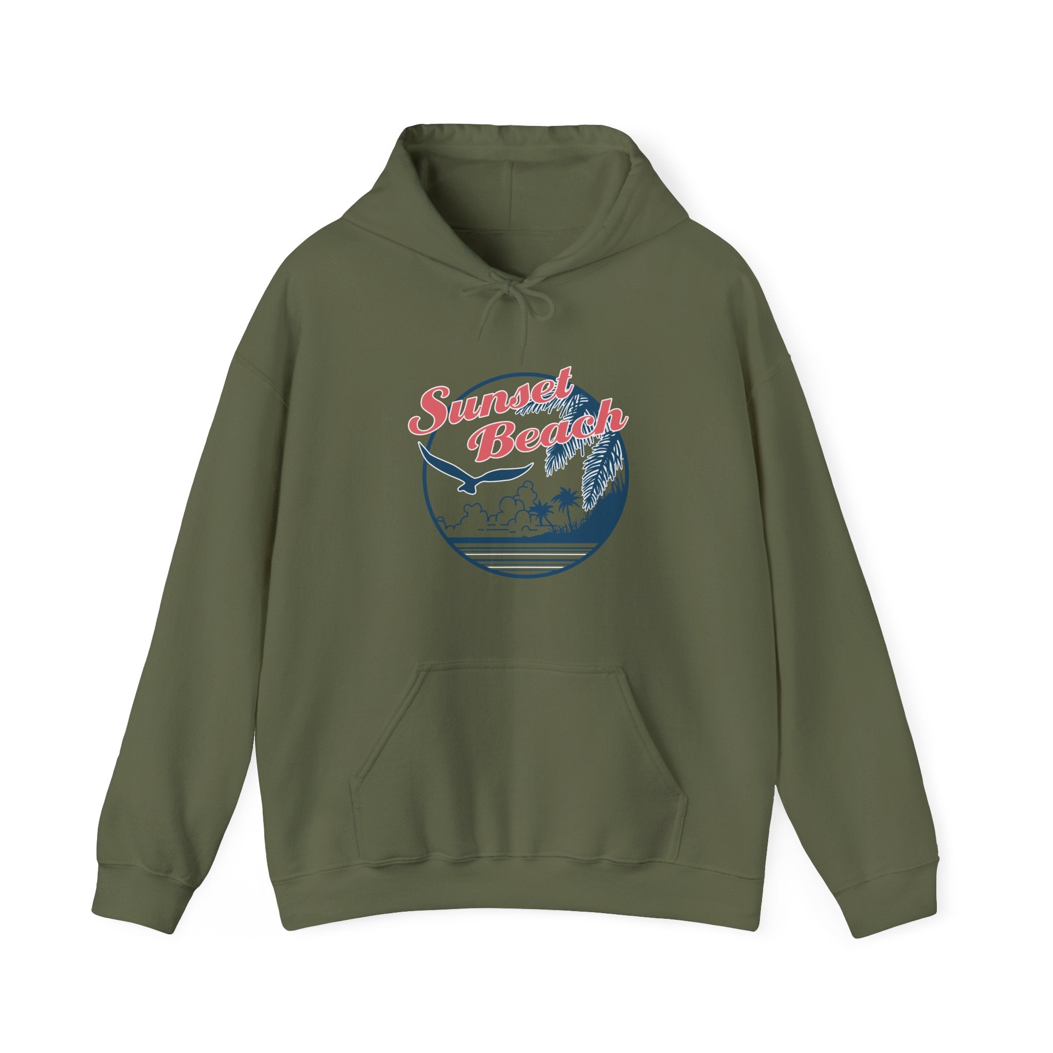 Sunset Beach Birds And Ocean Unisex Heavy Blend Hooded Sweatshirt