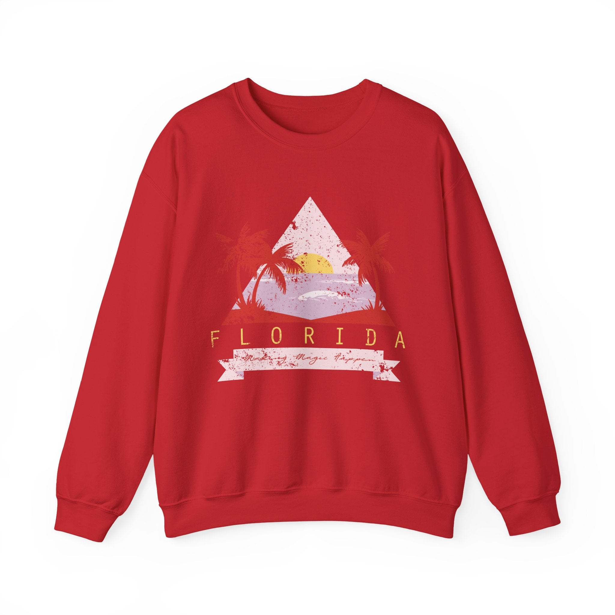 Florida Making Magic Happen Sunset Unisex Heavy Blend Crewneck Sweatshirt
