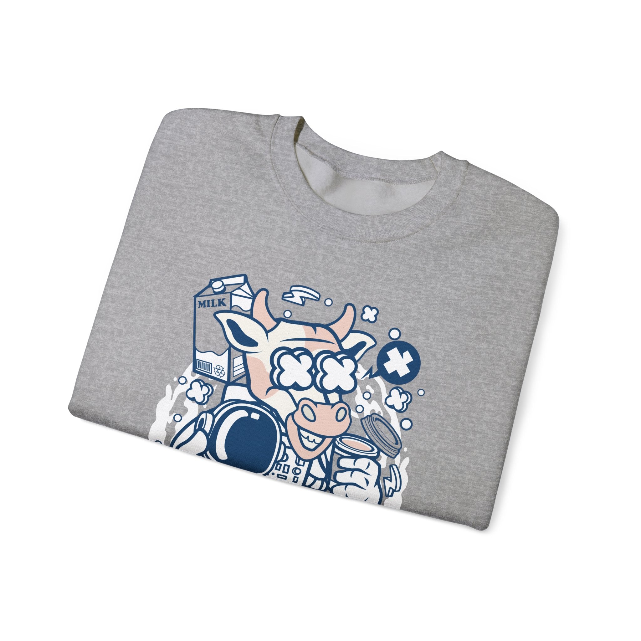 Cow Astronaut Unisex Heavy Blend Crewneck Sweatshirt for Ultimate Comfort
