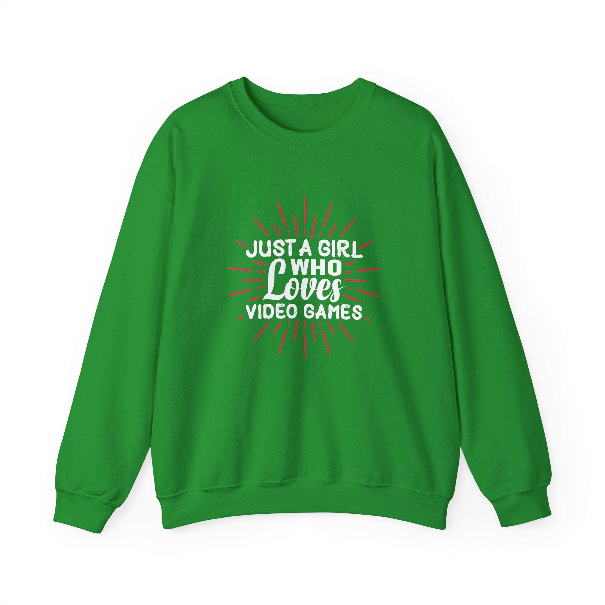 Just A Girl Who Loves Video Games Unisex Heavy Blend Crewneck Sweatshirt