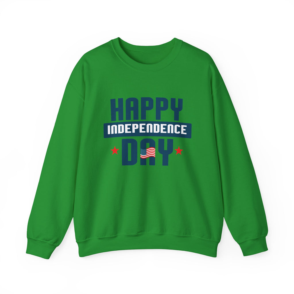 Happy Independence Day Blue Unisex Heavy Blend Crewneck Sweatshirt