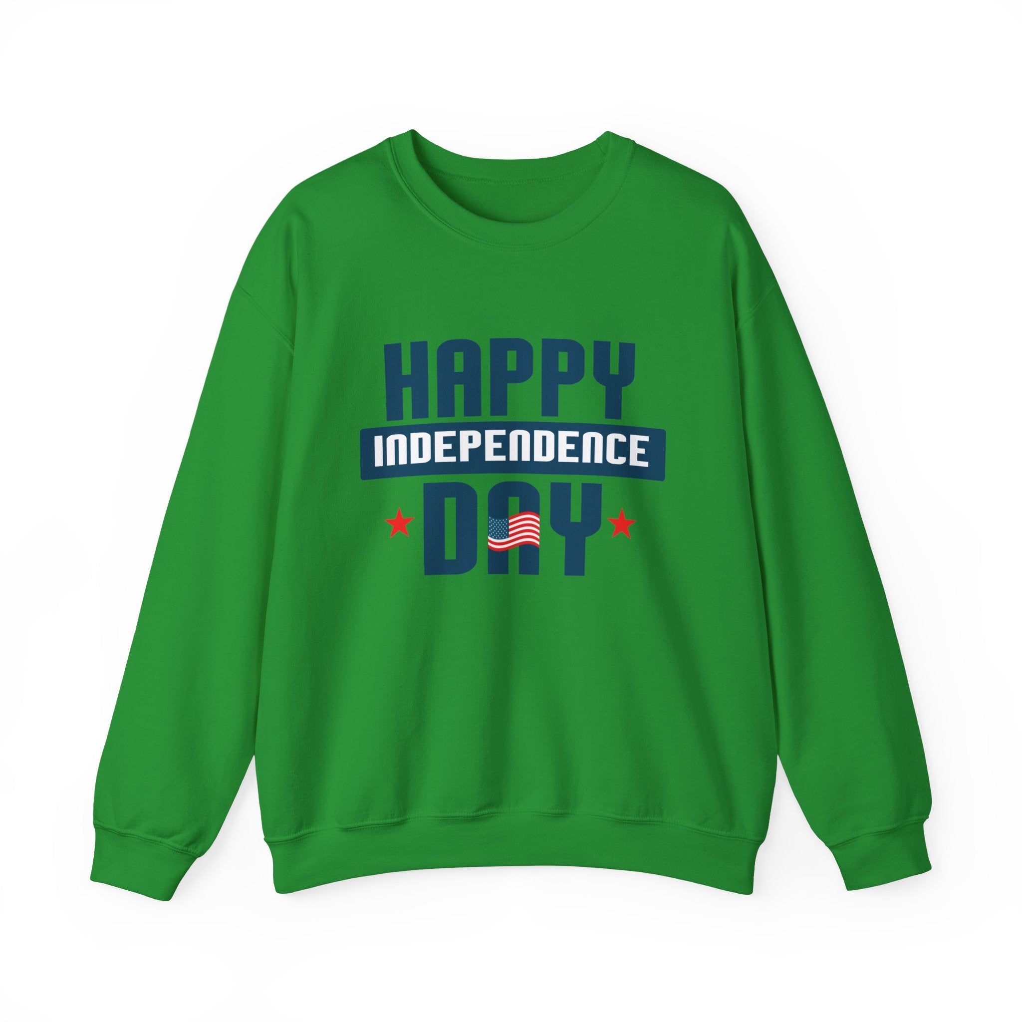 Happy Independence Day Blue Unisex Heavy Blend Crewneck Sweatshirt
