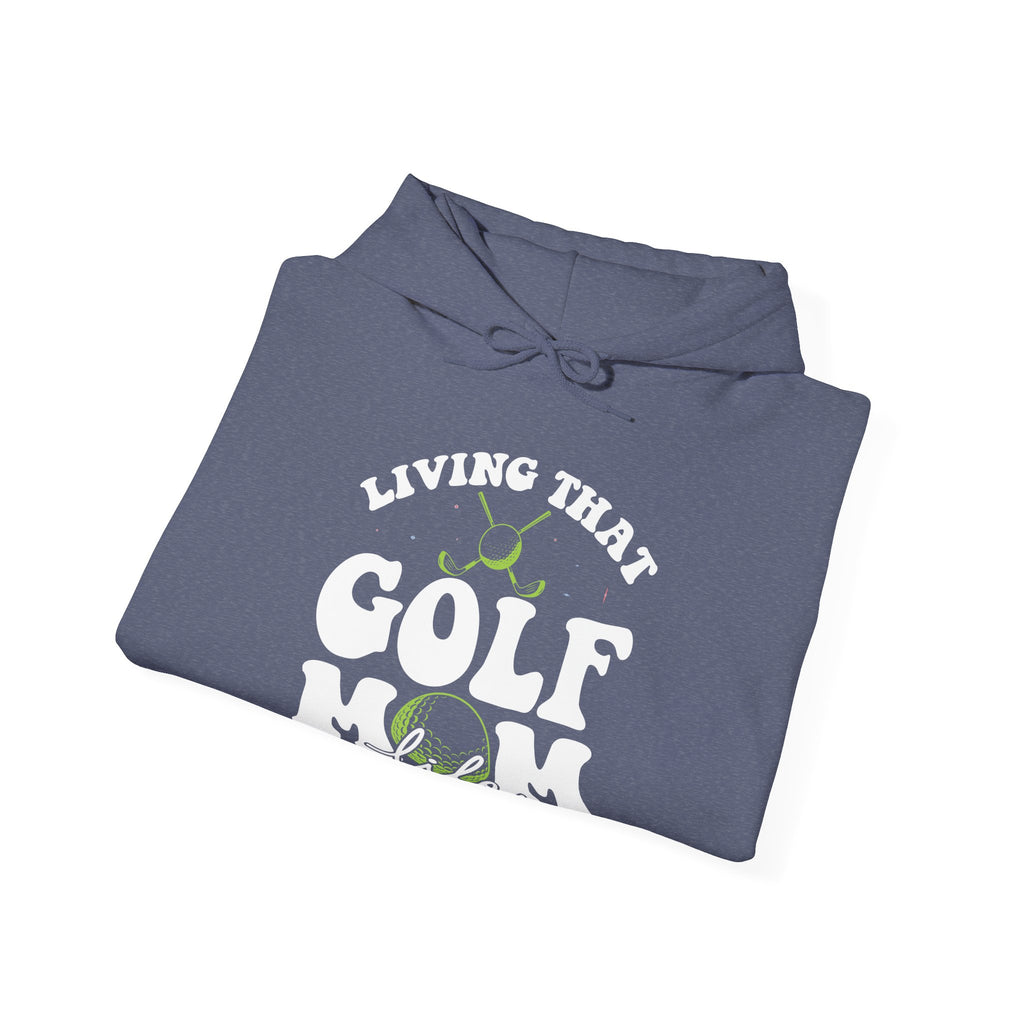 Living That Golf Mom Life Blend Unisex Heavy Hooded Sweatshirt