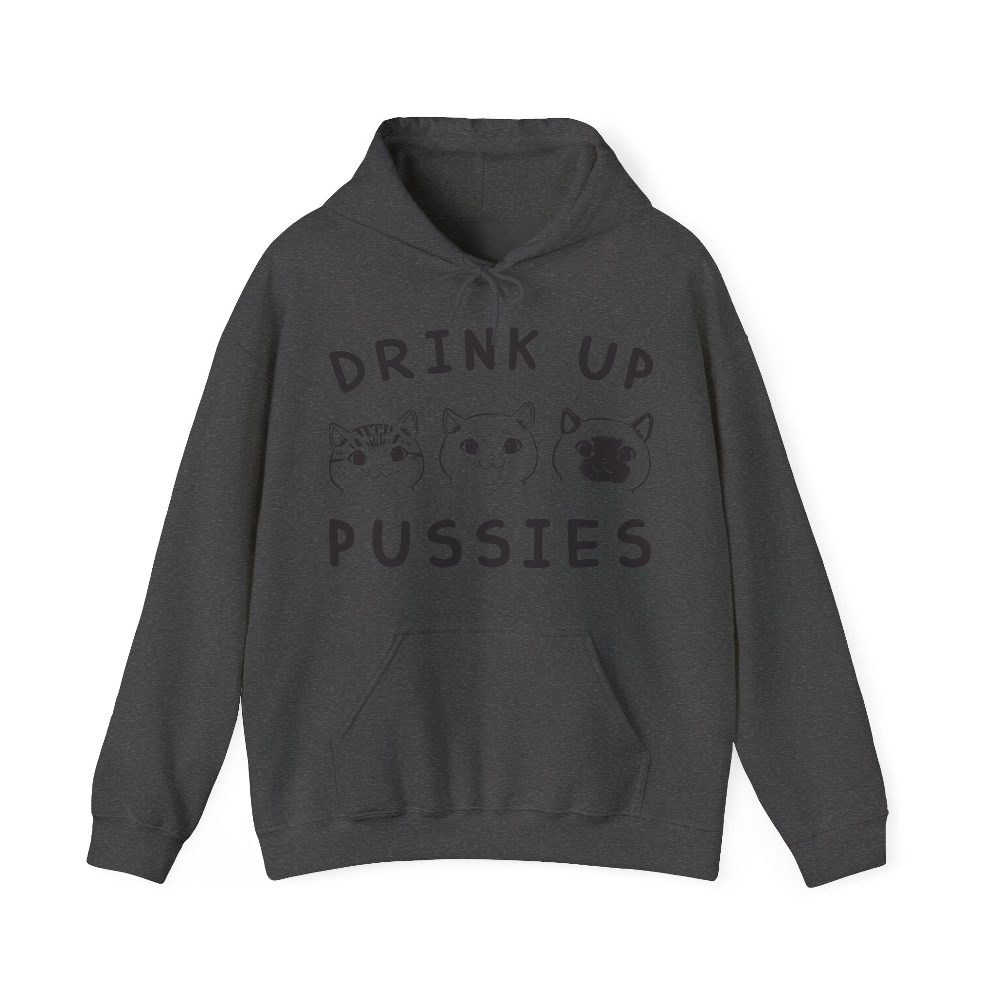Drink Up Pussies Unisex Heavy Blend Hooded Sweatshirt for Ultimate Comfort and Style
