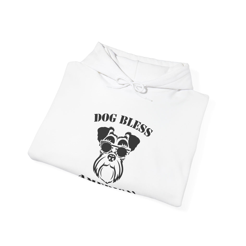 Dog Bless America Unisex Heavy Blend Hooded Sweatshirt for Comfort and Warmth
