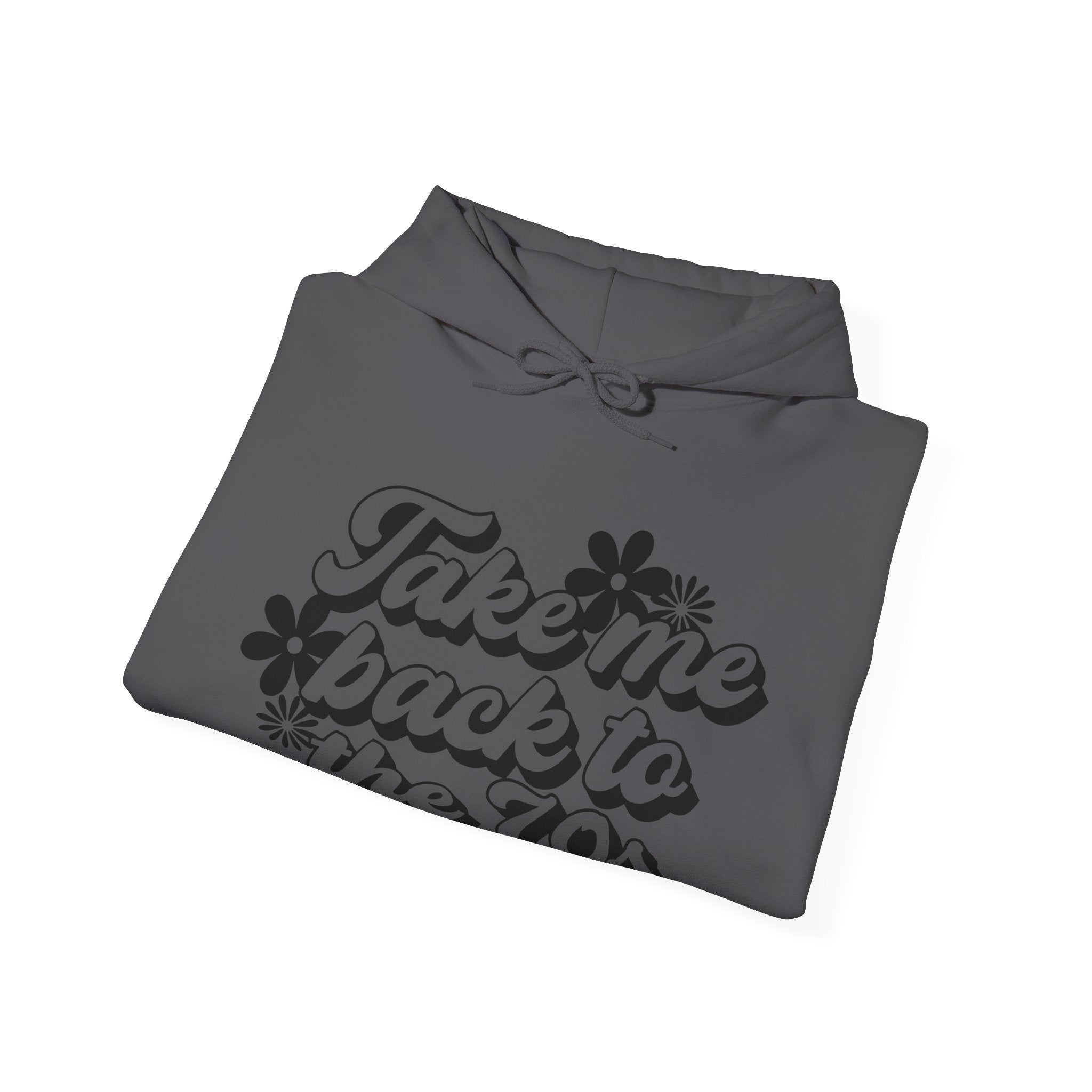 Take Me Back To The 70s Flowers Unisex Heavy Blend Hooded Sweatshirt
