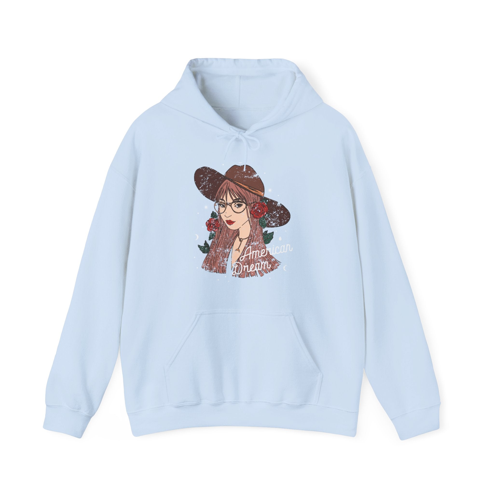 American Dream Girl Unisex Heavy Blend Hooded Sweatshirt for Ultimate Comfort