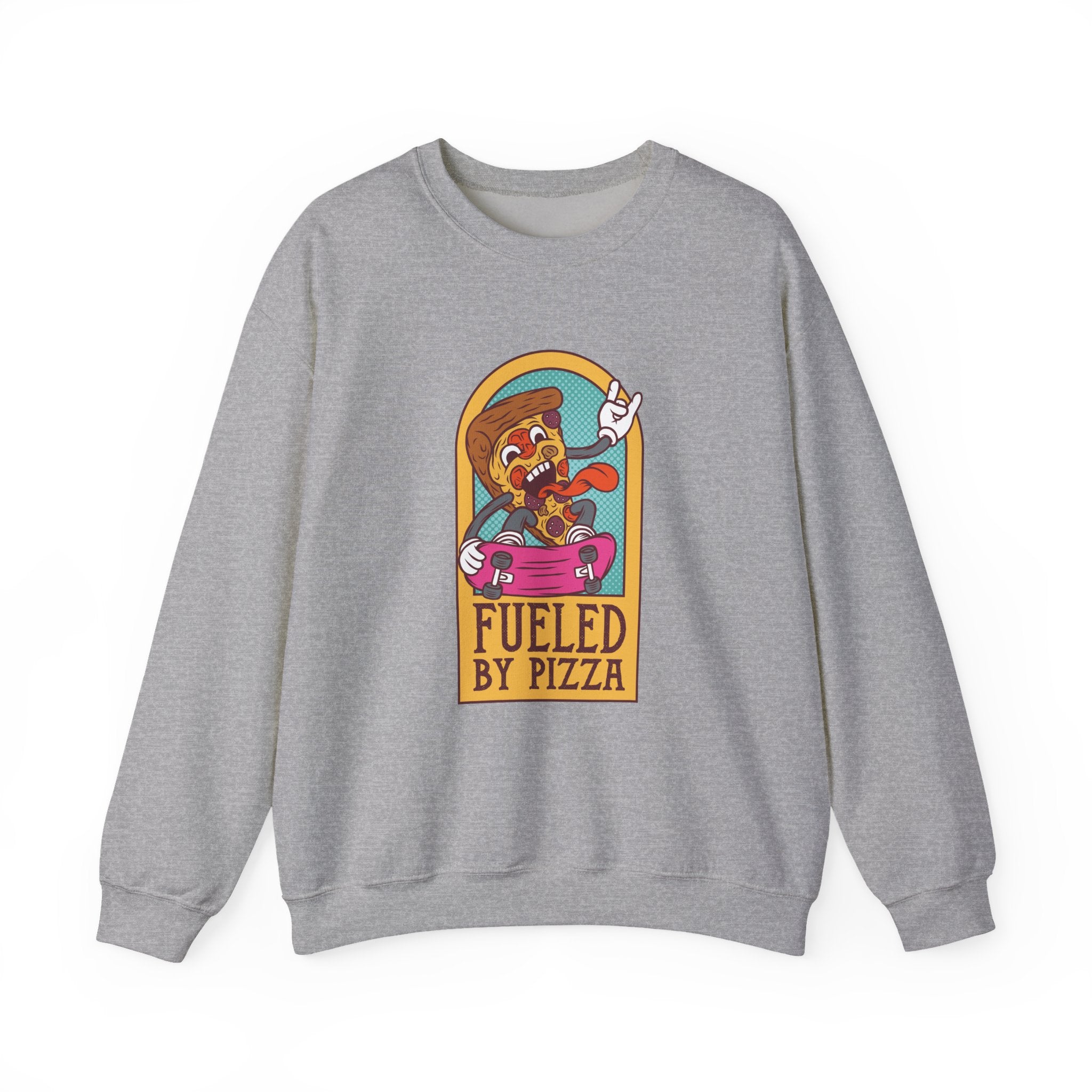 Fueled By Pizza Unisex Heavy Blend Crewneck Sweatshirt For Ultimate Comfort