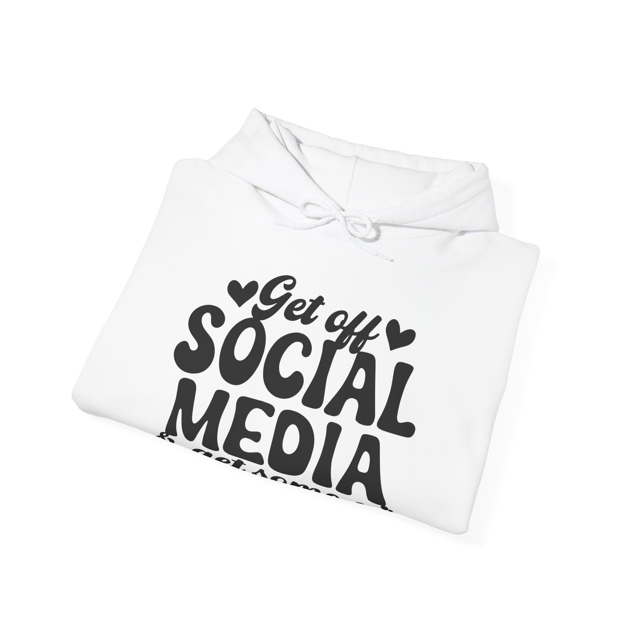 Get Off Social Media And Enjoy The Outdoors Unisex Heavy Blend Hooded Sweatshirt