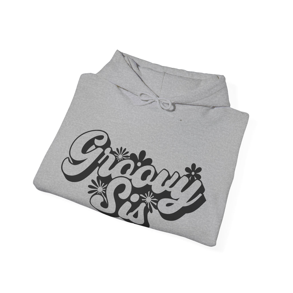 Groovy Sis Flowers Unisex Heavy Blend Hooded Sweatshirt for Ultimate Comfort