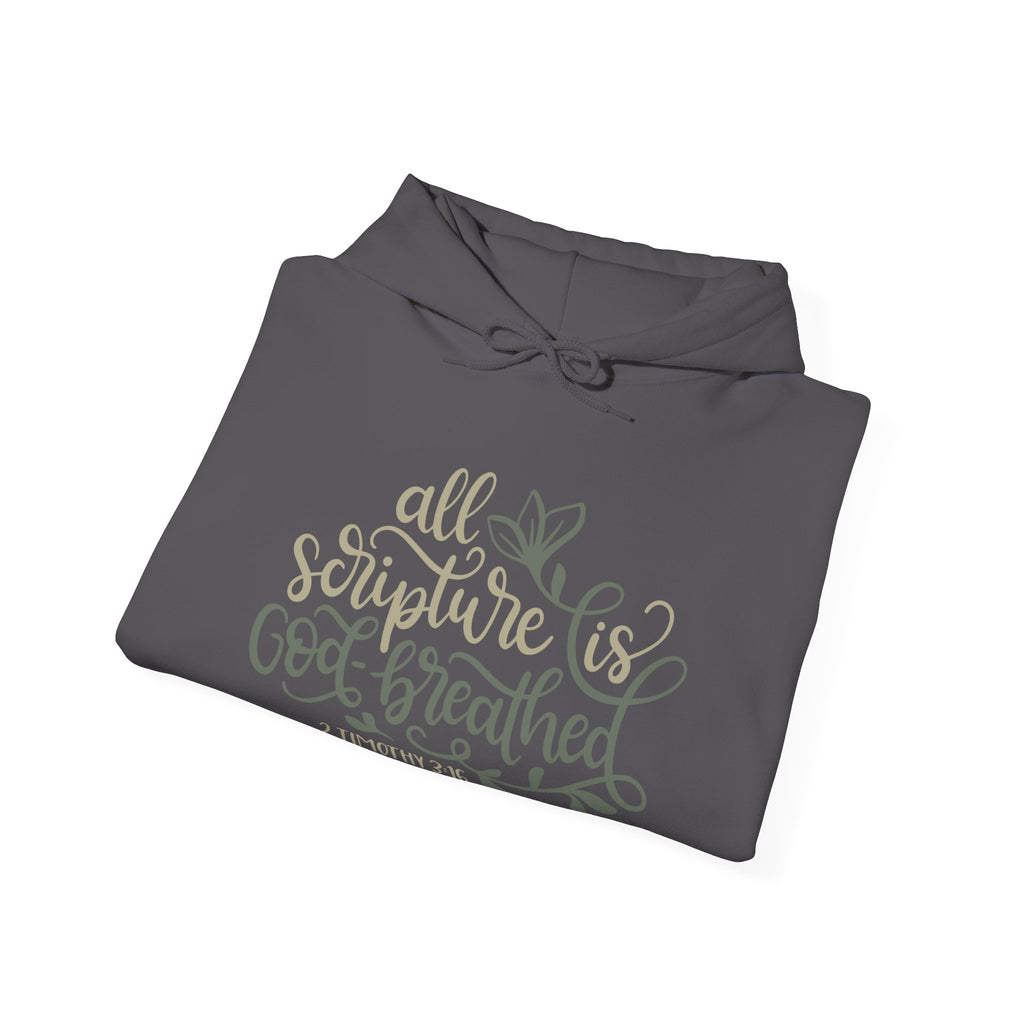 All Scripture Is God Breathed 2 Timothy 3 16 Unisex Heavy Blend Hooded Sweatshirt