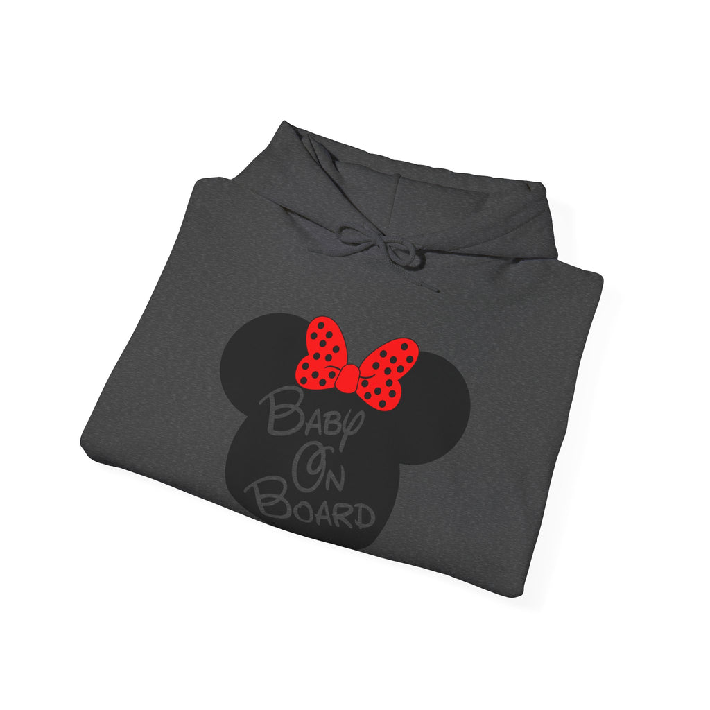 Baby On Board Mouse Ears Unisex Heavy Blend Hooded Sweatshirt
