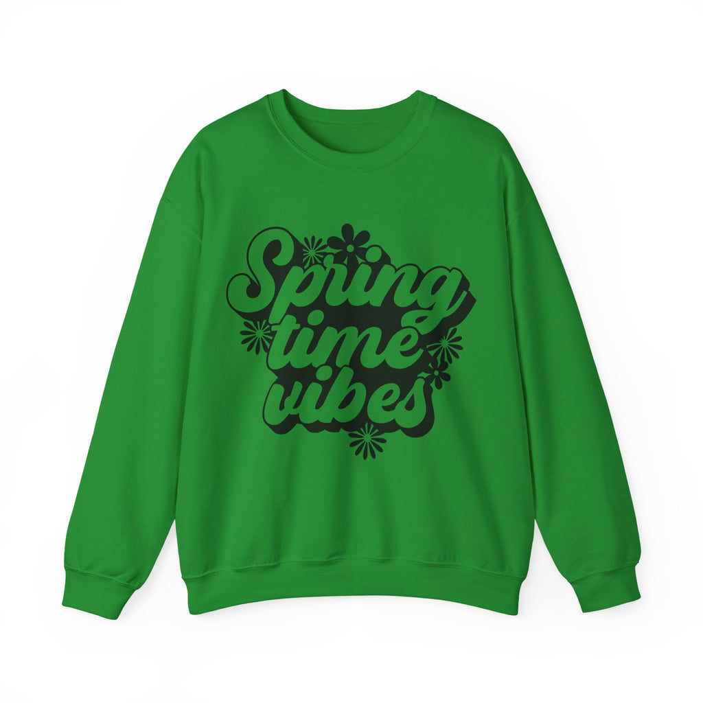 Spring Time Vibes Flowers Unisex Heavy Blend Crewneck Sweatshirt