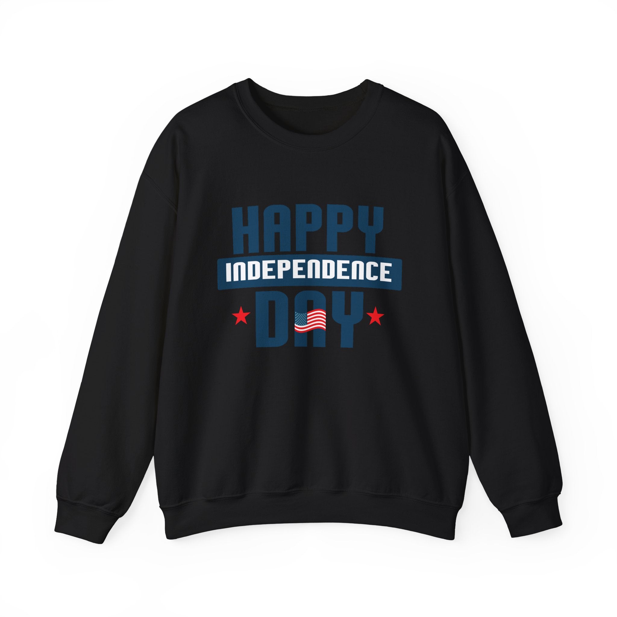 Happy Independence Day Blue Unisex Heavy Blend Crewneck Sweatshirt